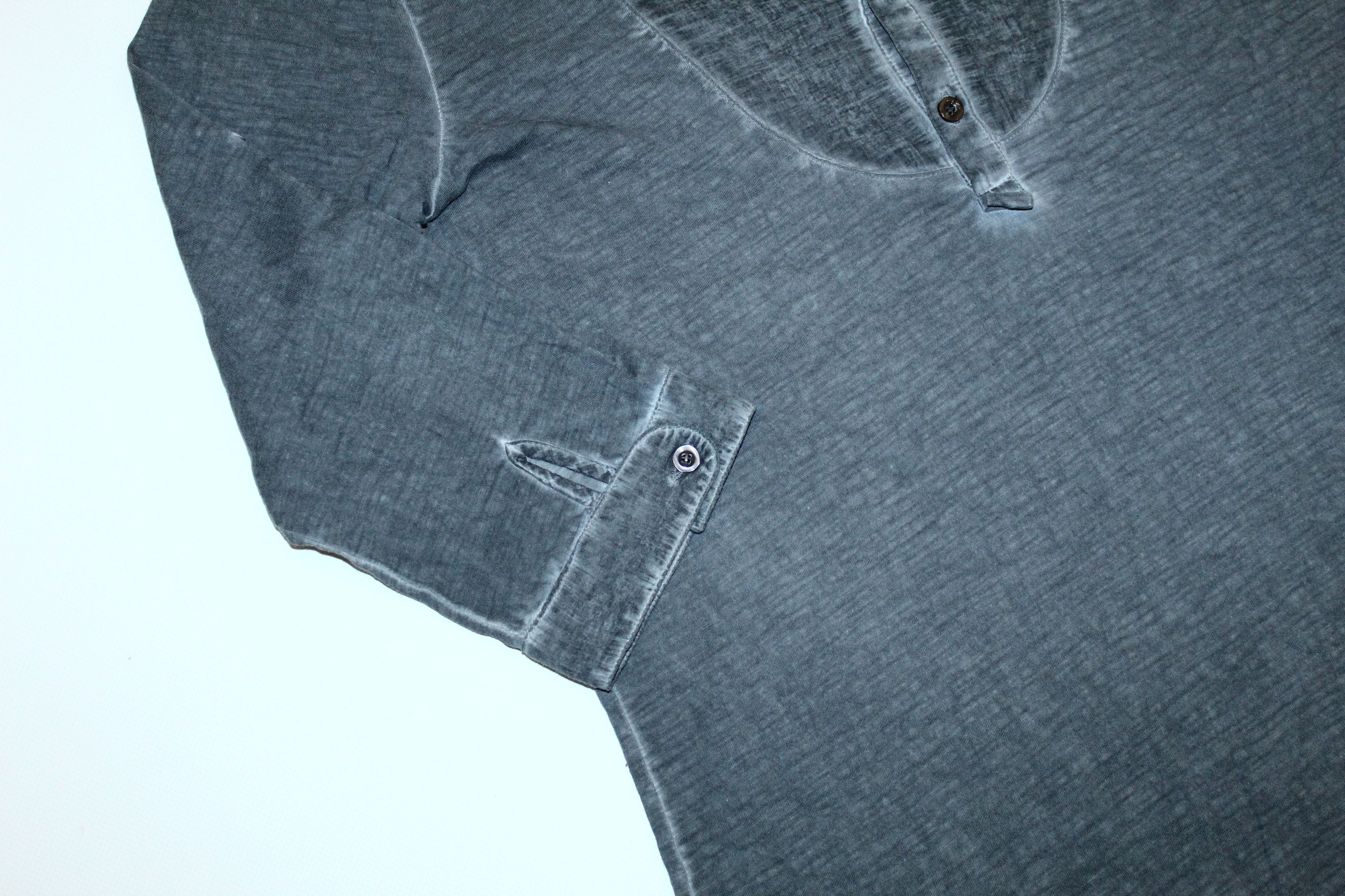 Thom Krom Thom Krom Grandad Double Collar 3/4 Sleeve Smoke Dyed shirt Size US S / EU 44-46 / 1 - 6 Thumbnail