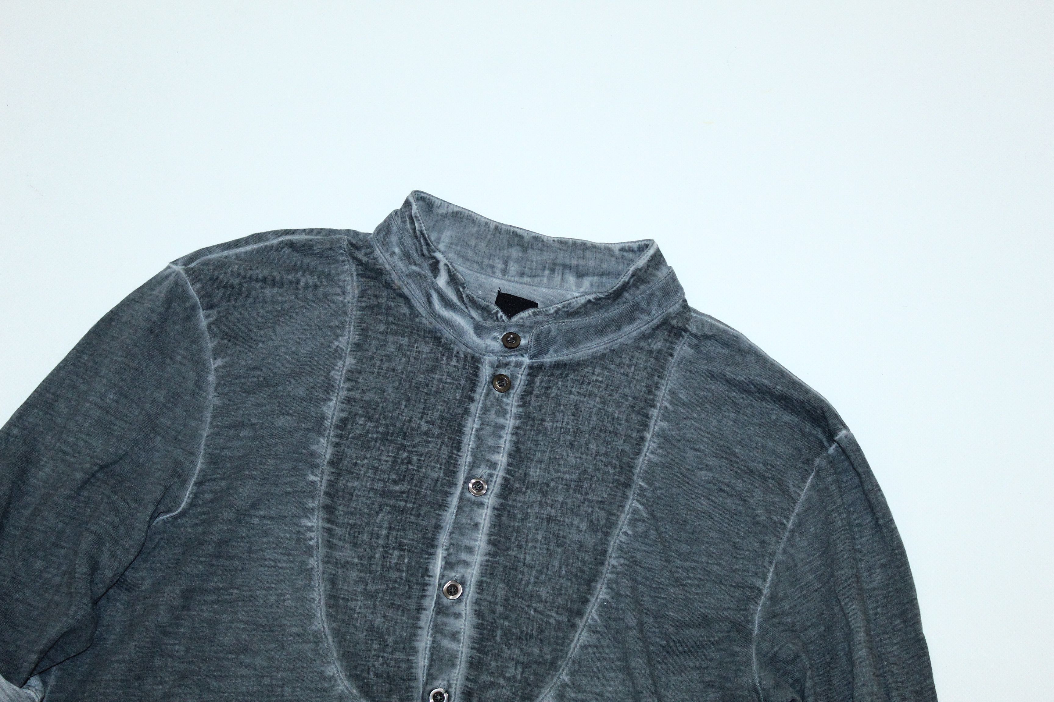 Thom Krom Thom Krom Grandad Double Collar 3/4 Sleeve Smoke Dyed shirt Size US S / EU 44-46 / 1 - 9 Thumbnail