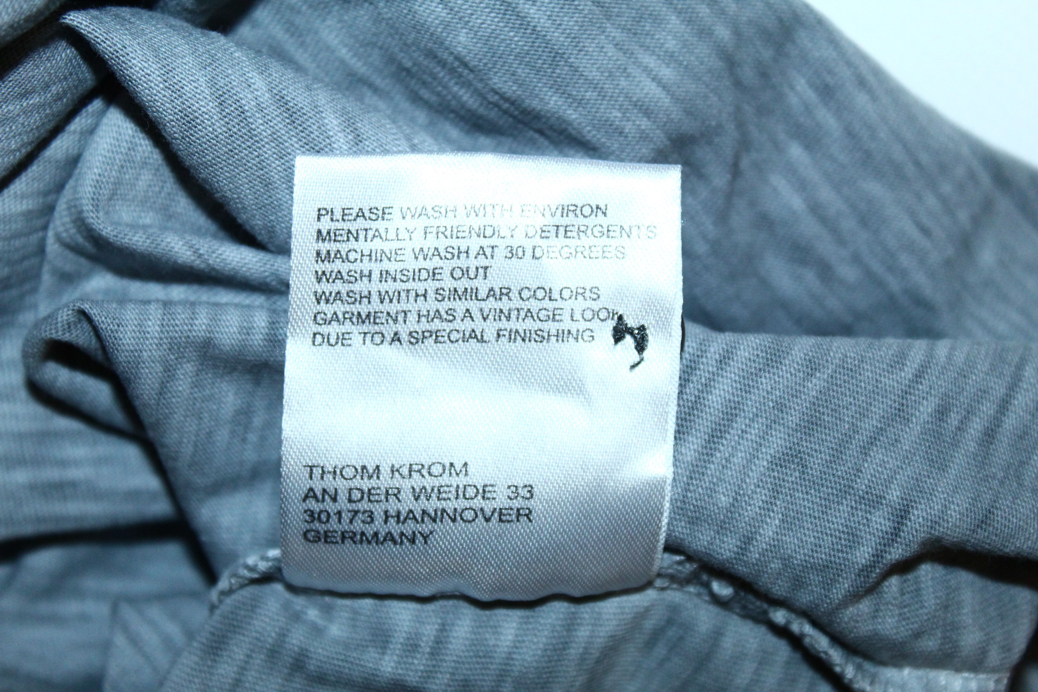 Thom Krom Thom Krom Grandad Double Collar 3/4 Sleeve Smoke Dyed shirt Size US S / EU 44-46 / 1 - 8 Thumbnail