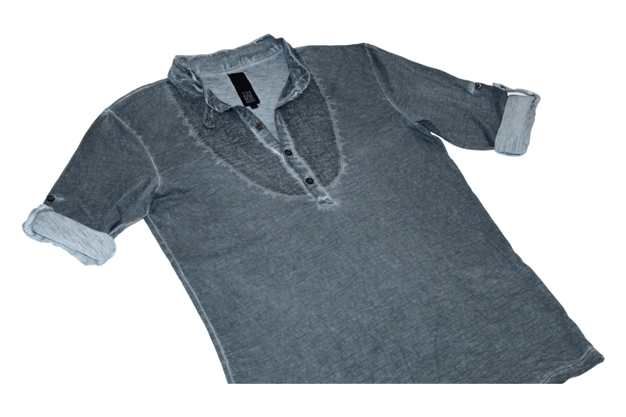 Thom Krom Thom Krom Grandad Double Collar 3/4 Sleeve Smoke Dyed shirt Size US S / EU 44-46 / 1 - 2 Thumbnail
