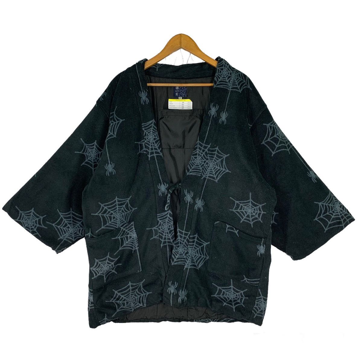Vintage Kimono Japan Fleece Spiders Motifs by tou-ka
