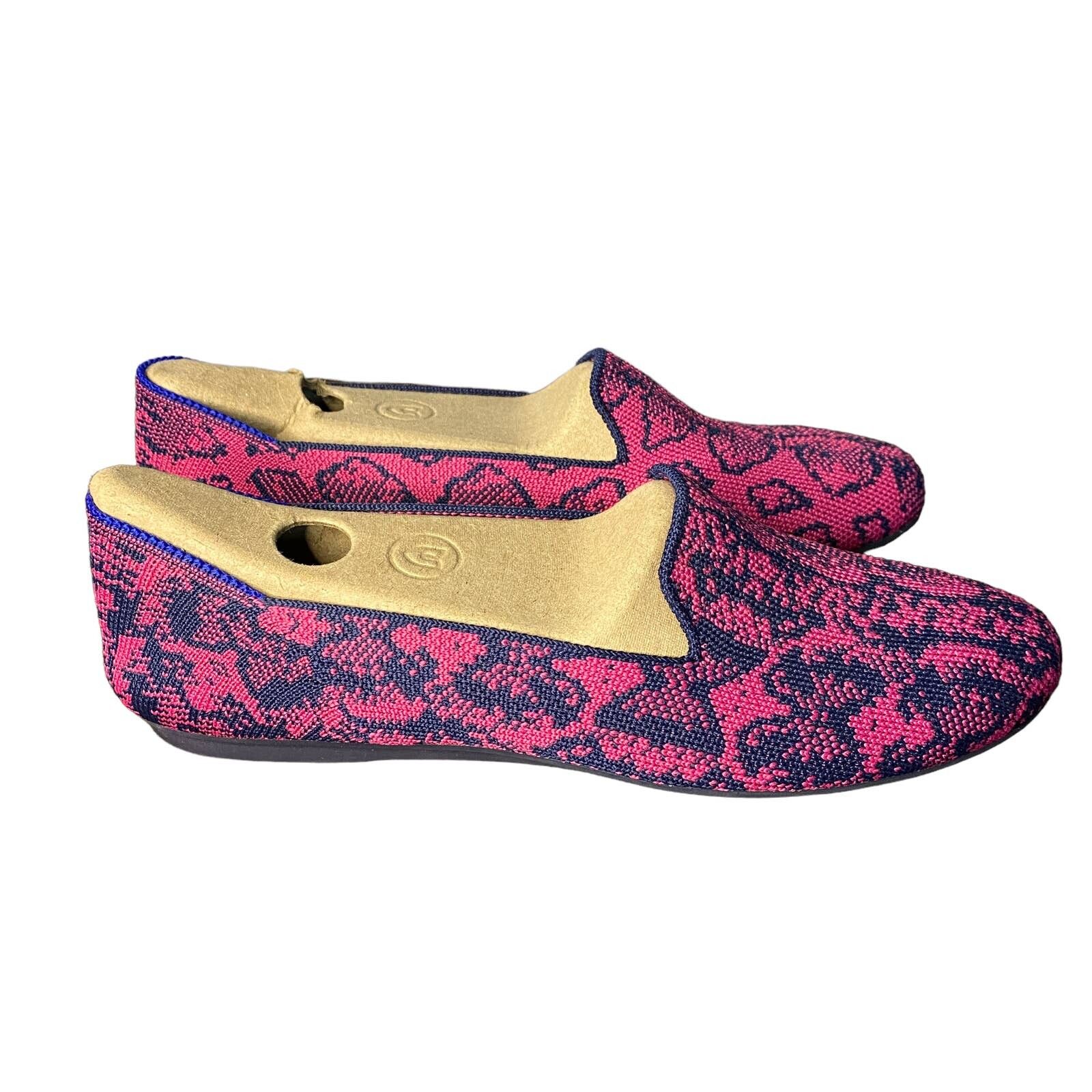 Other Rothy's Retired Fuchsia and Navy Snake Print Loafer Size 7 Size US 7 / IT 37 - 1 Preview