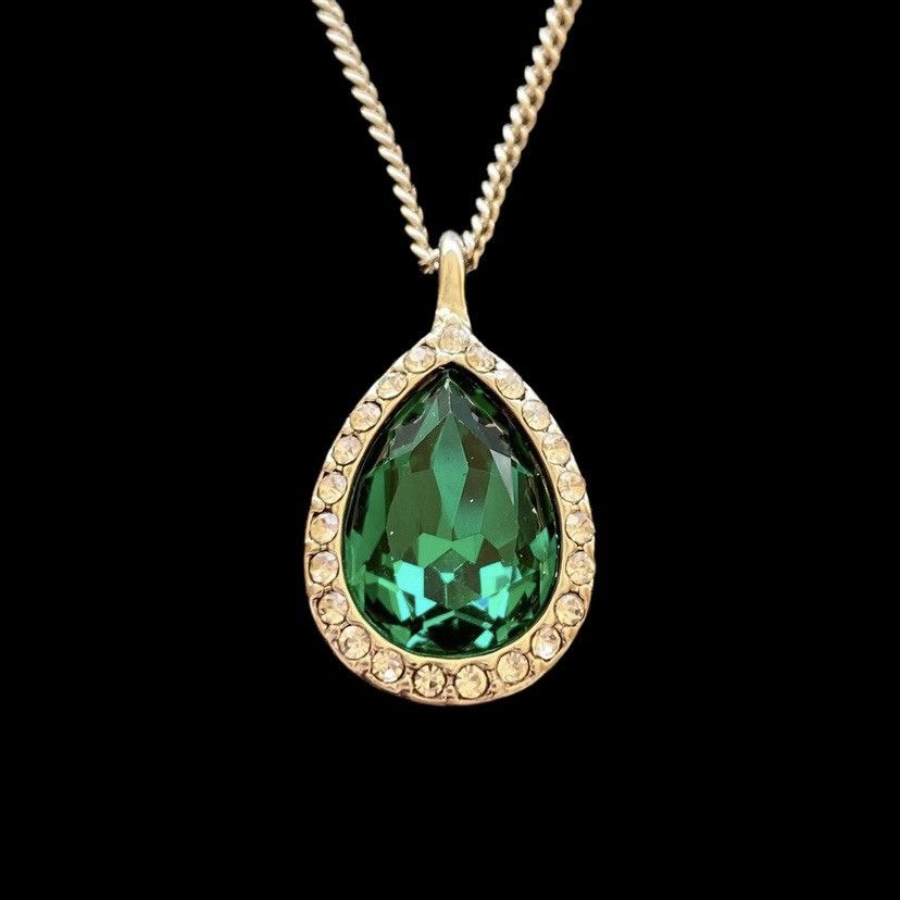 Givenchy Necklace with Green Crystal