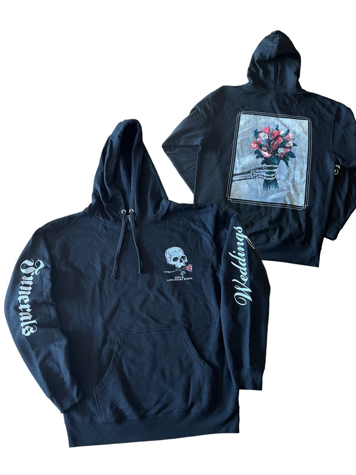 Rap Tees × Vintage Weddings & Funerals Def3 Hoodie Sweatshirt Skull Bouquet Size US L / EU 52-54 / 3 - 2 Thumbnail