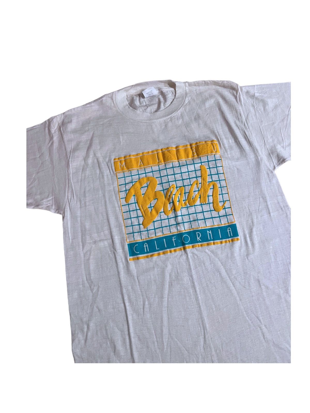 Vintage Vintage 80s 90s Malibu Beach California Single stitch TShirt Size US M / EU 48-50 / 2 - 3 Thumbnail