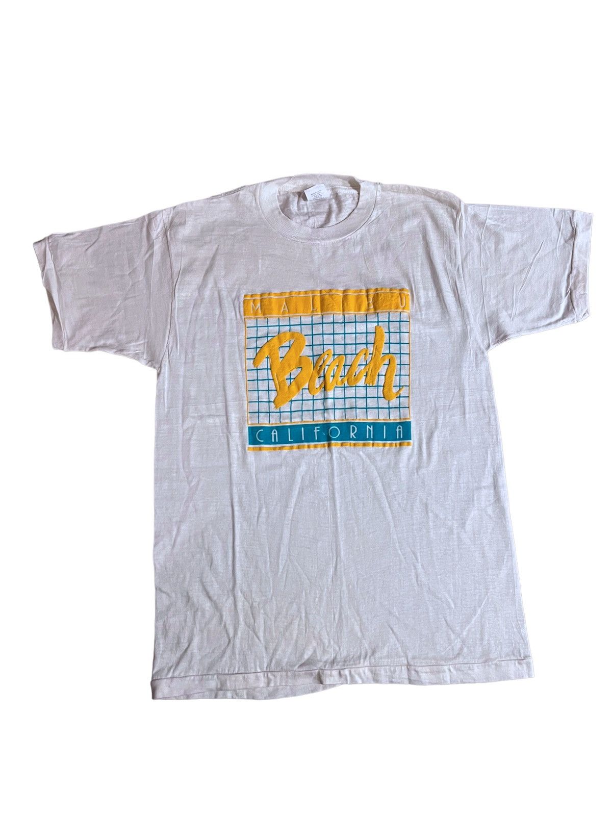 Vintage Vintage 80s 90s Malibu Beach California Single stitch TShirt Size US M / EU 48-50 / 2 - 2 Thumbnail