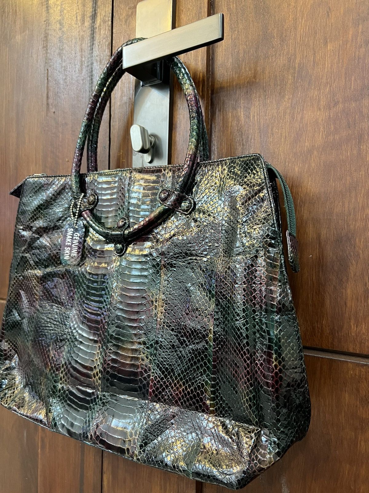 Genuine Leather Genuine Snake Skin Shoulder Bag Size ONE SIZE - 3 Thumbnail