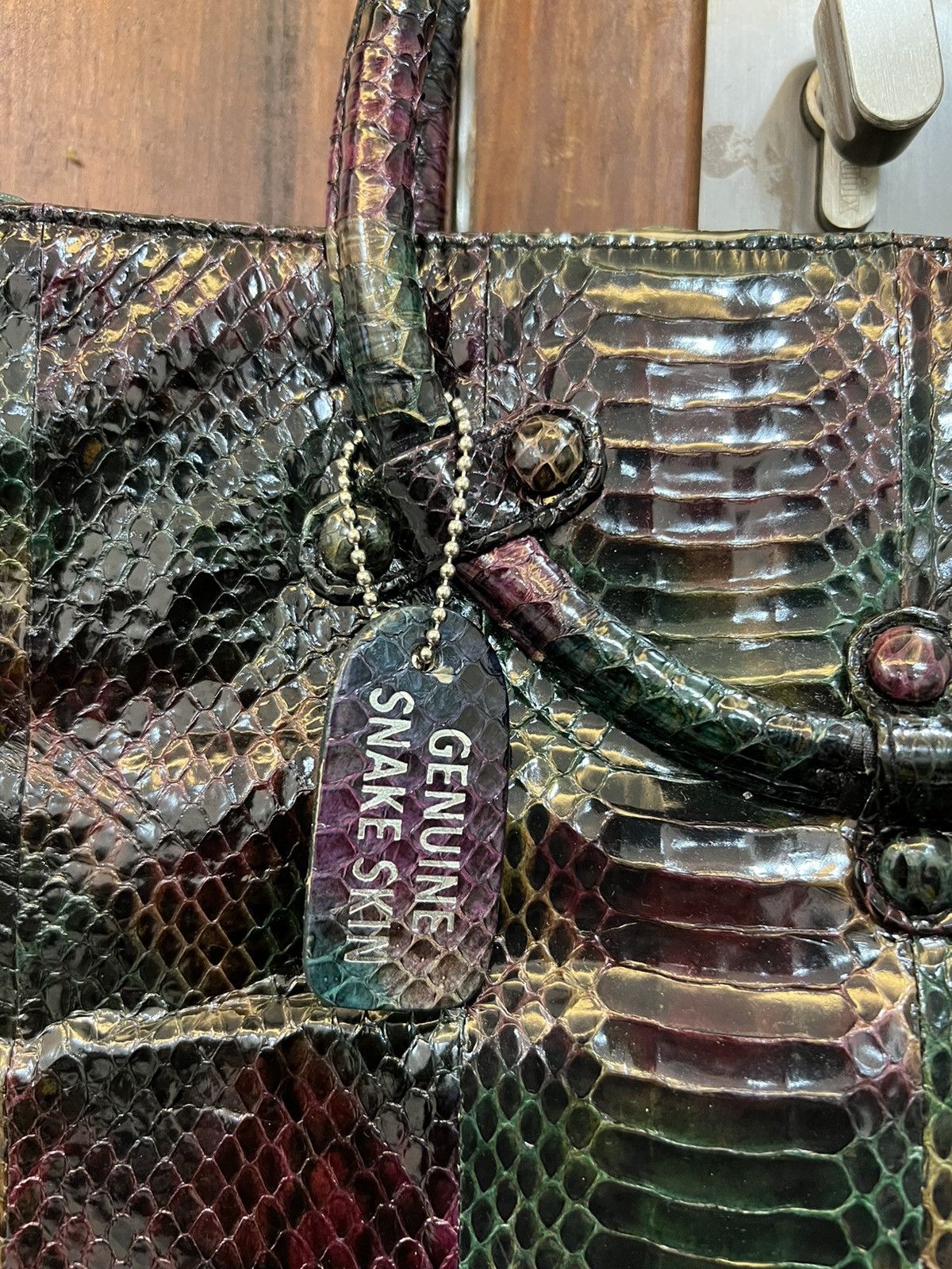 Genuine Leather Genuine Snake Skin Shoulder Bag Size ONE SIZE - 2 Thumbnail