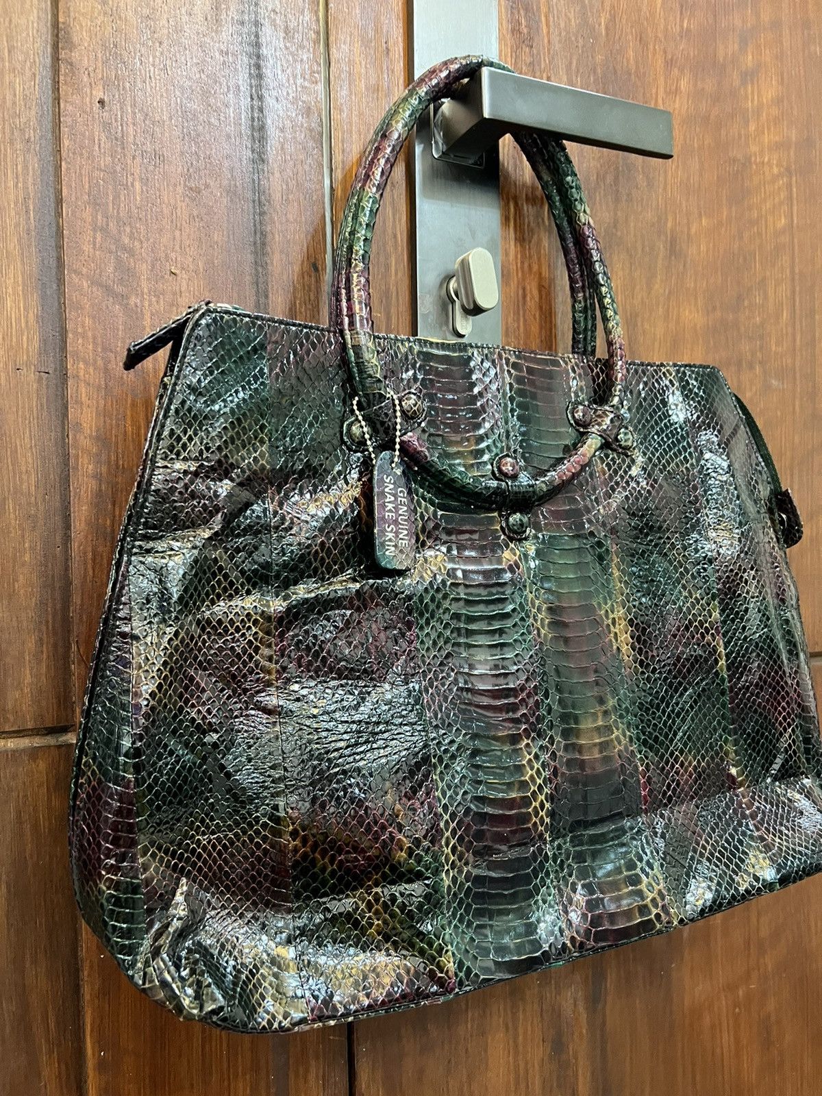Genuine Leather Genuine Snake Skin Shoulder Bag Size ONE SIZE - 4 Thumbnail