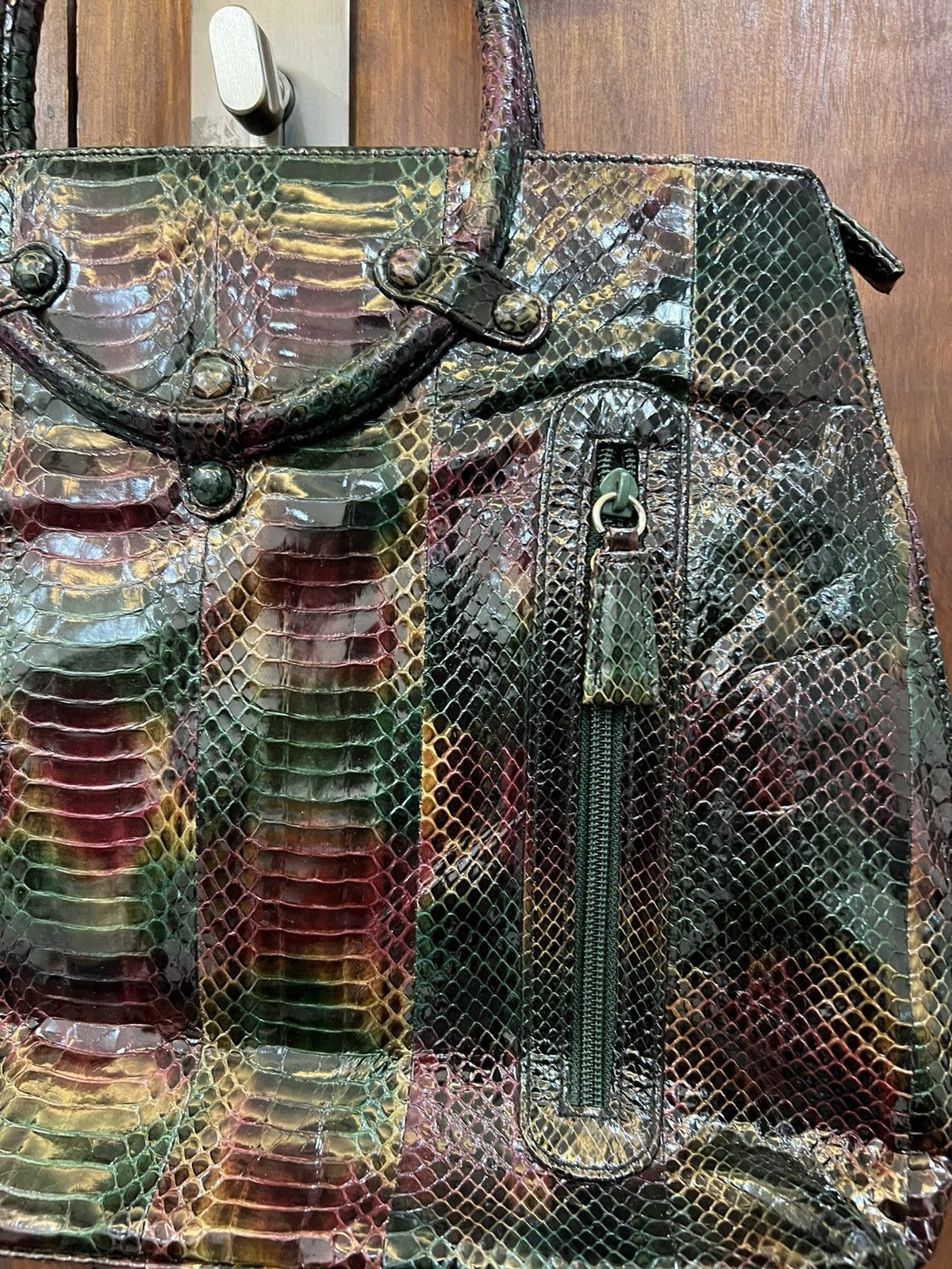 Genuine Leather Genuine Snake Skin Shoulder Bag Size ONE SIZE - 6 Thumbnail
