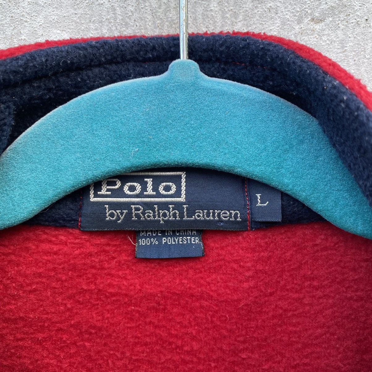 Vintage NICE FLEECE PULLOVER BY POLO RALPH LAUREN Size US XL / EU 56 / 4 - 4 Thumbnail