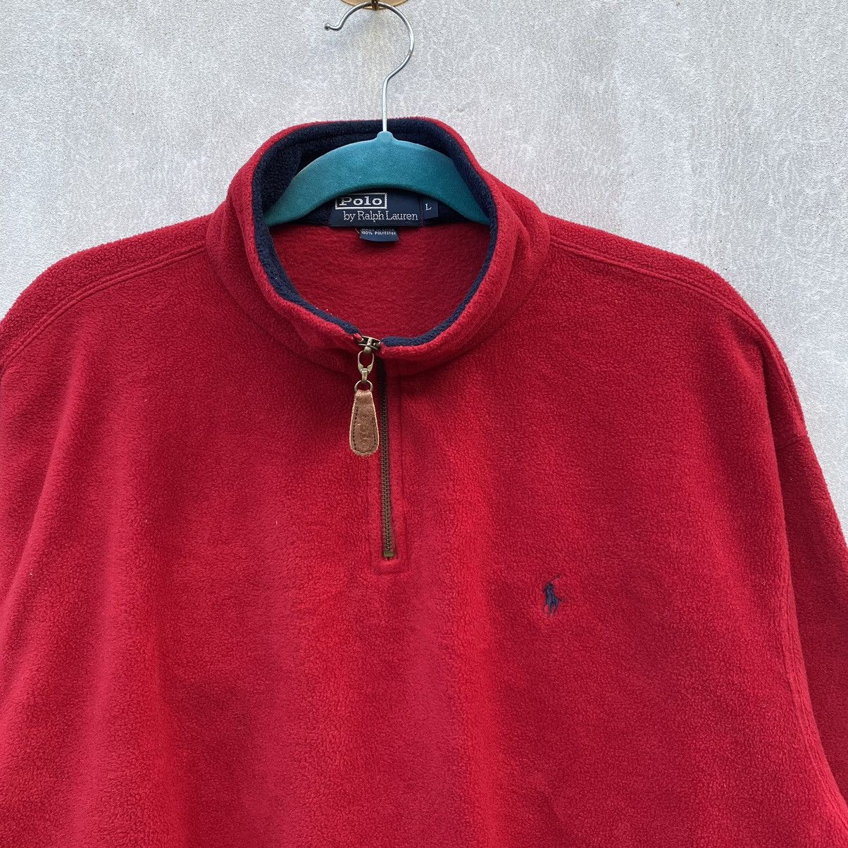 Vintage NICE FLEECE PULLOVER BY POLO RALPH LAUREN Size US XL / EU 56 / 4 - 3 Thumbnail