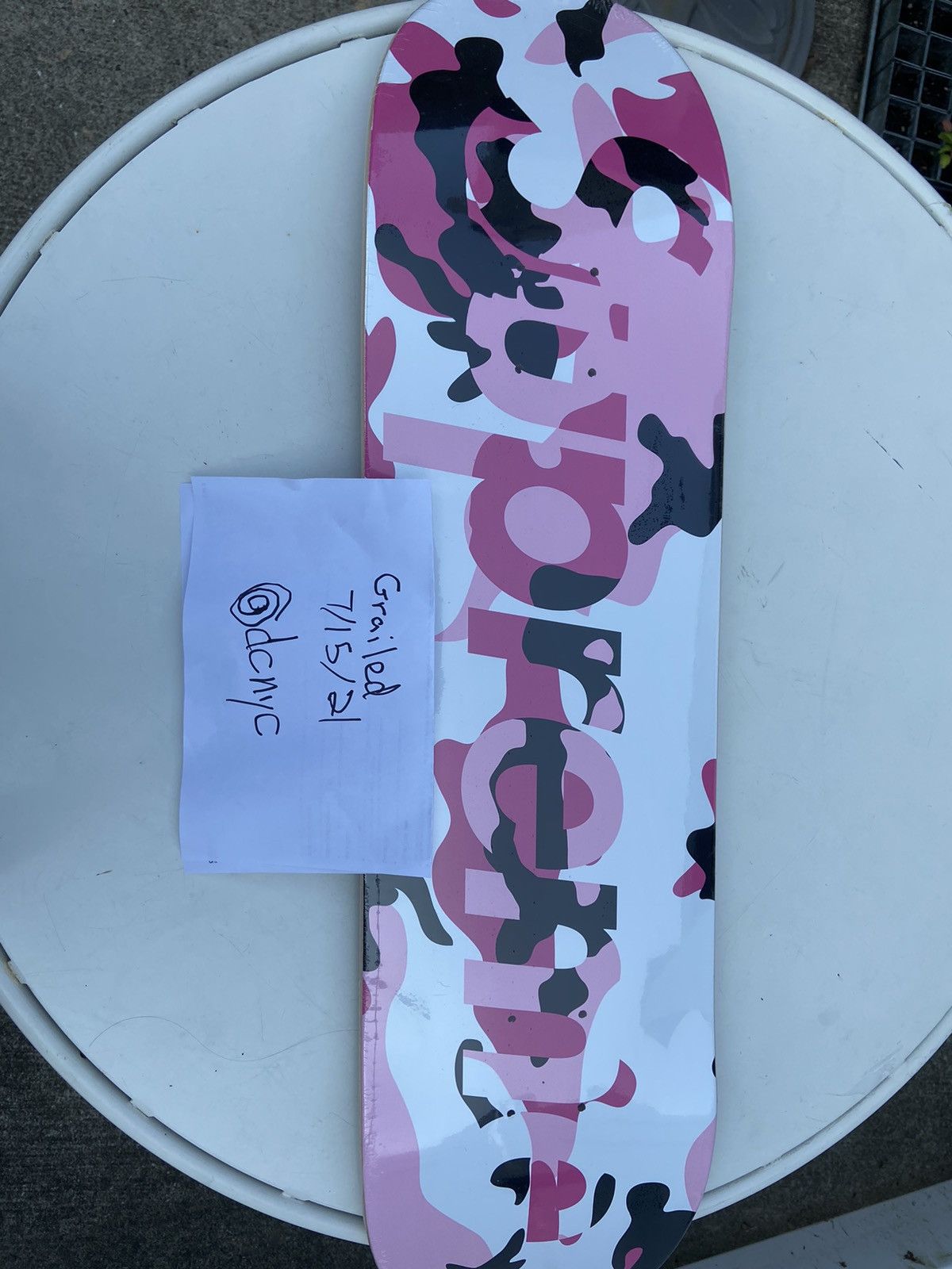 Supreme Camo Logo Skateboard Deck Pink Camo (FW20) – Kick It NZ