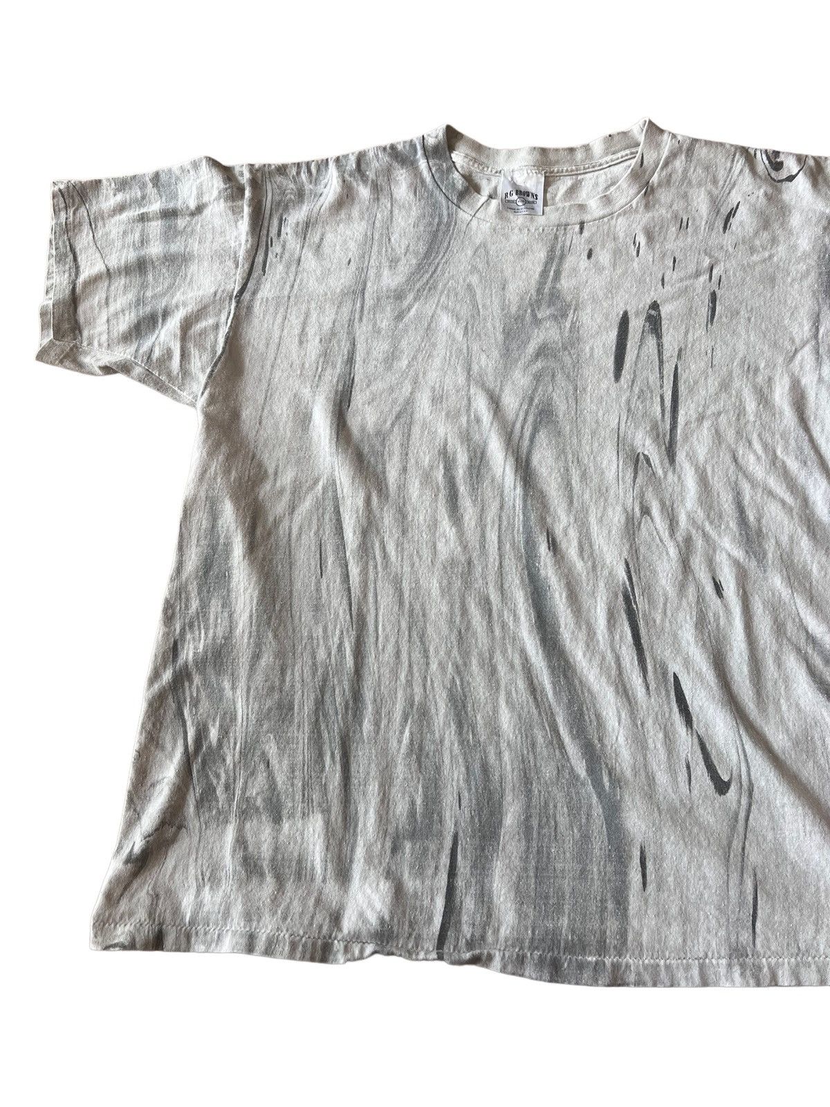 Vintage Vintage 90s Marble Tie Dye Made In USA Single Stitch T Shirt Size US XL / EU 56 / 4 - 1 Thumbnail