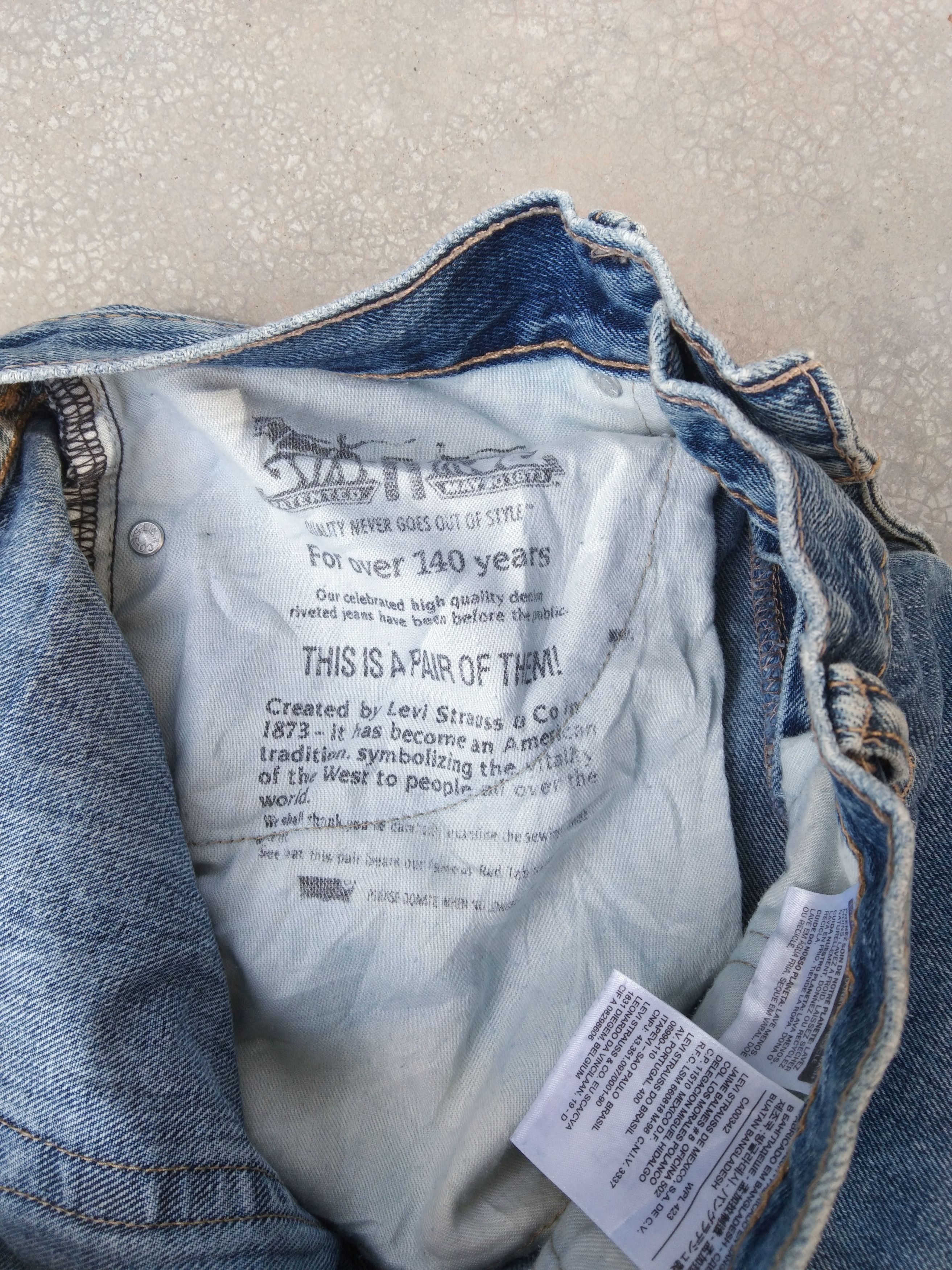 Levi's Vintage Levi's Jeans 514 Straight Leg Blue Wash Denim 32x30 Size US 32 / EU 48 - 6 Thumbnail