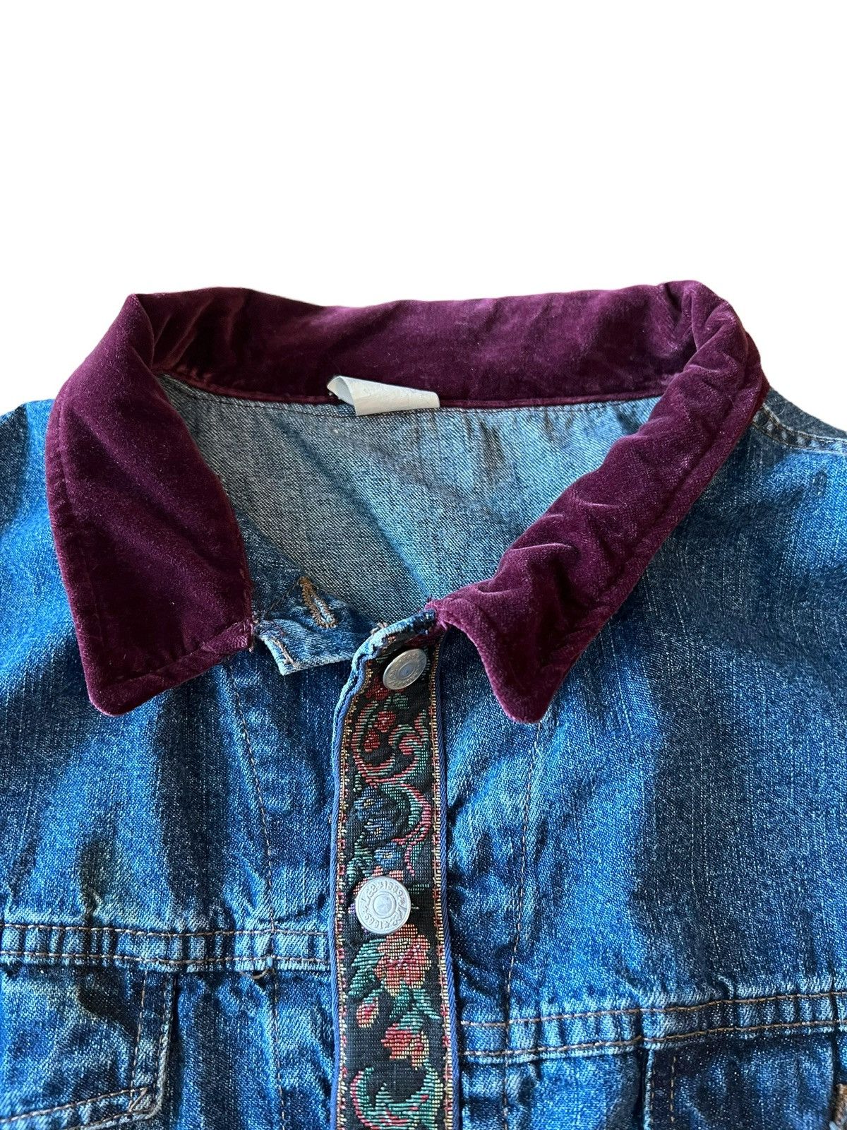 Lee × Vintage Vintage 80s Lee Denim Vest Flower Accent Stitching 3 XL Size US XXL / EU 58 / 5 - 3 Thumbnail