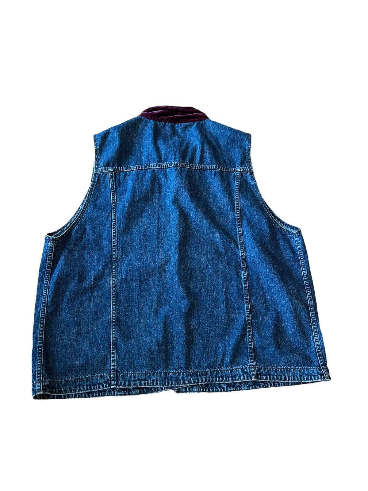 Lee × Vintage Vintage 80s Lee Denim Vest Flower Accent Stitching 3 XL Size US XXL / EU 58 / 5 - 5 Thumbnail