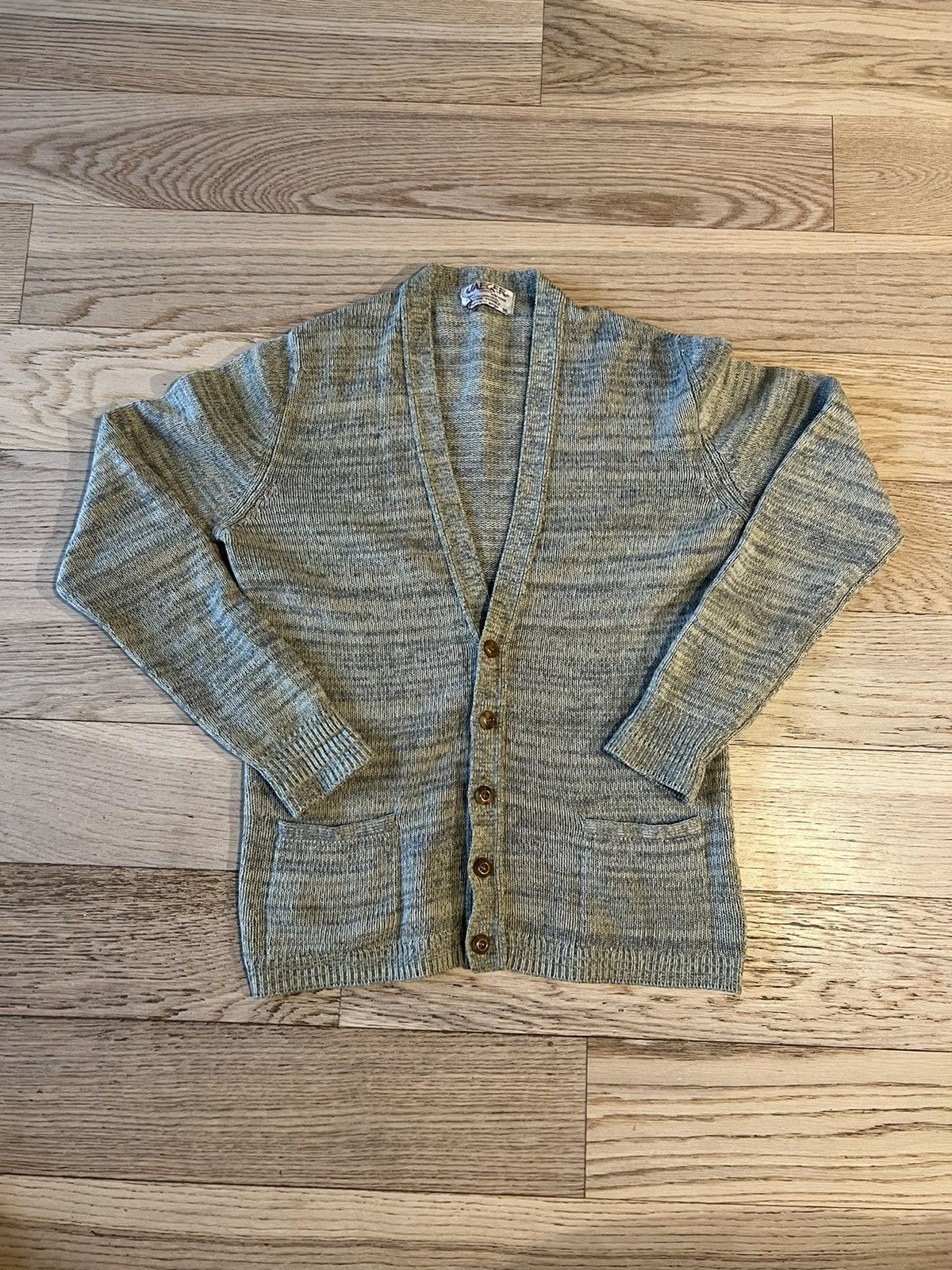 Jaeger × Vintage Vintage Jaeger Pure Lambs Wool Knitted Cardigan 70s 80s Size US M / EU 48-50 / 2 - 2 Thumbnail