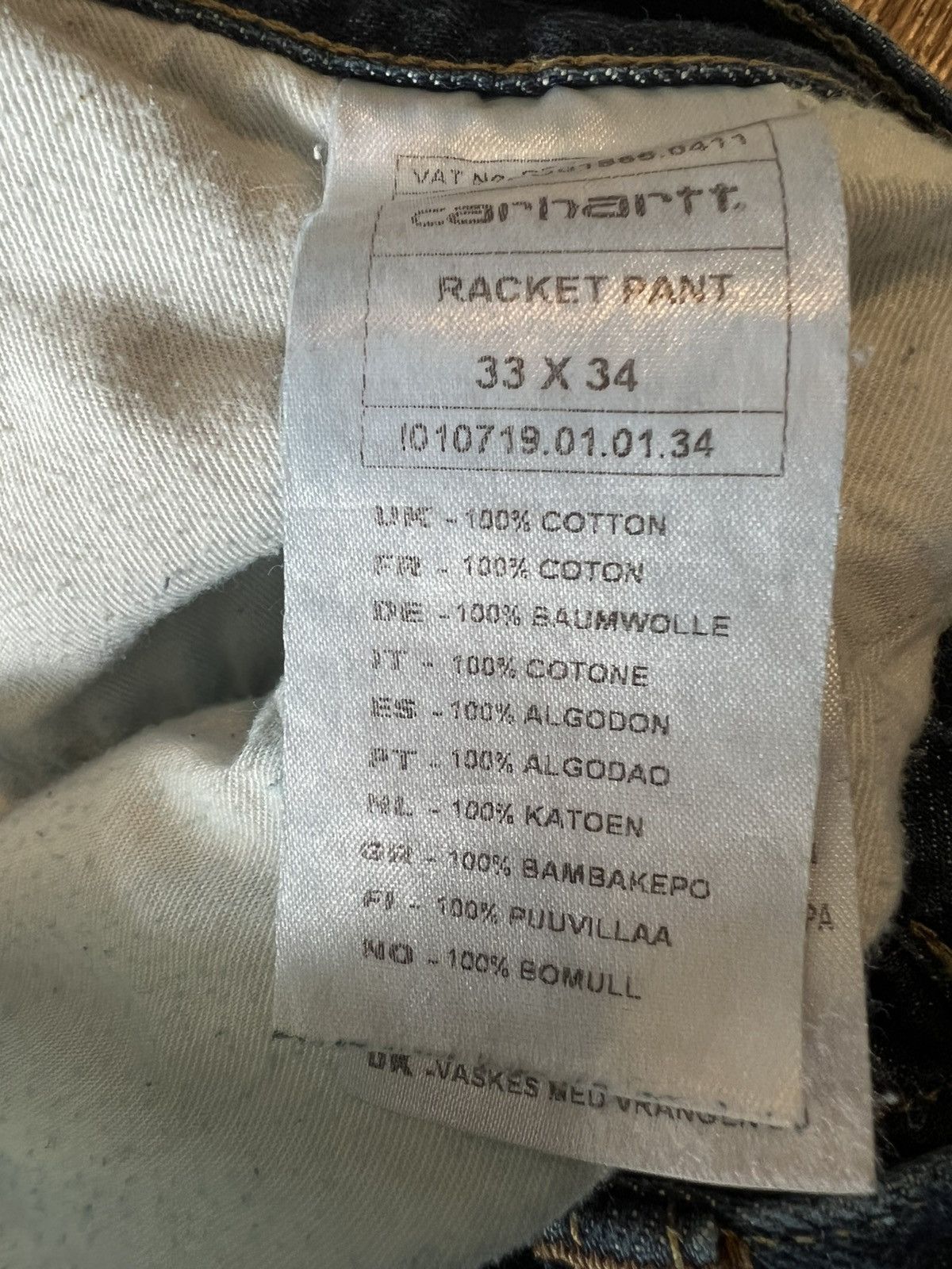 Carhartt × Vintage Carhartt Racket Pant Denim Jeans 33 x 32 Size US 33 - 7 Thumbnail