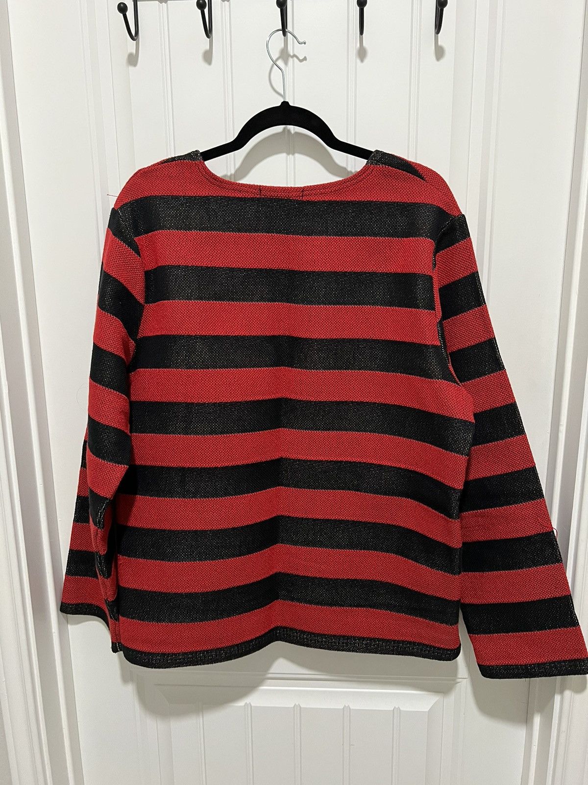 4x1111 4x1111 Black and Red Striped Tapestry Sweater Size US L / EU 52-54 / 3 - 2 Thumbnail