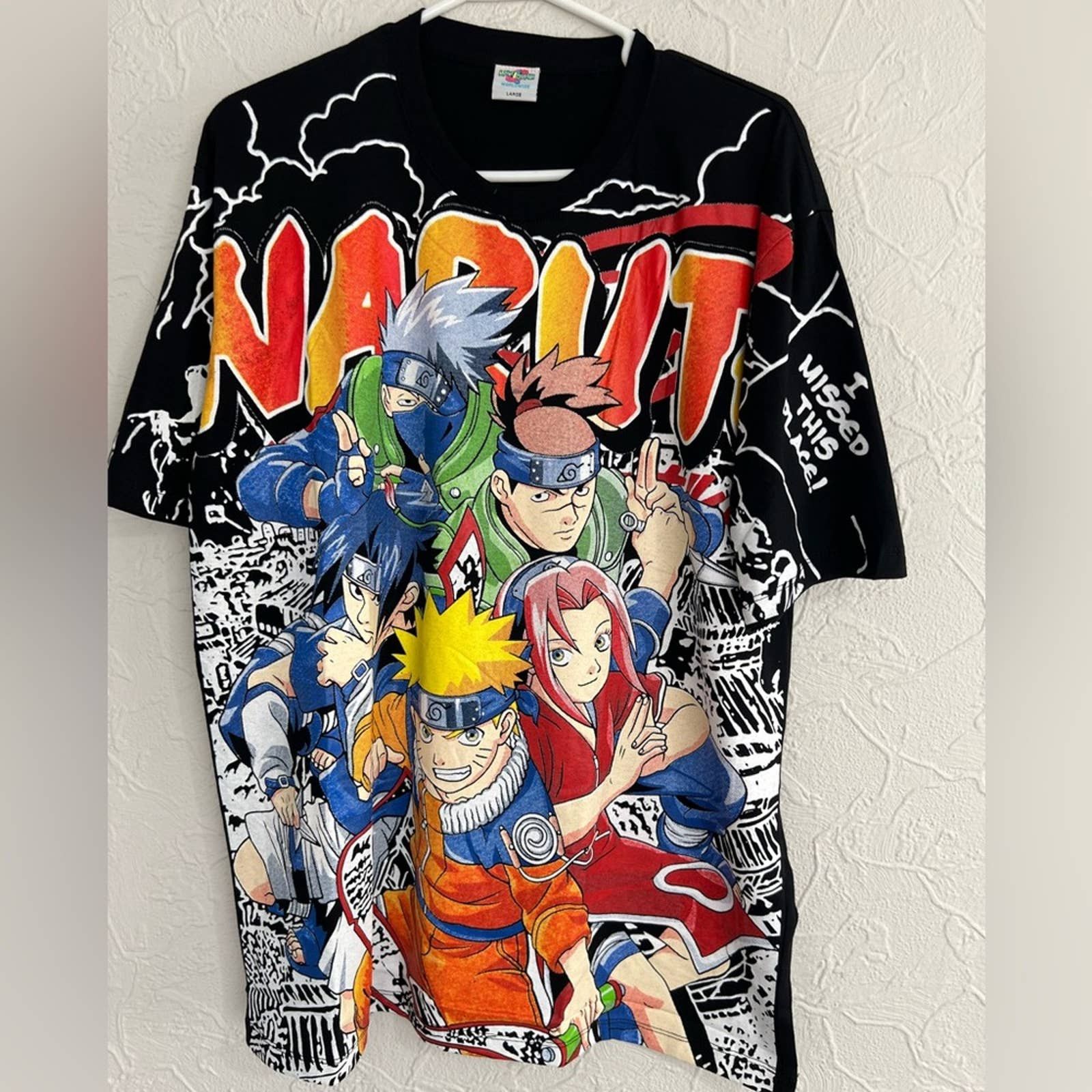 NARUTO bootleg tシャツ NARUTO”Black Might Guy Bootleg Anime Print T-Shirt | 古着屋