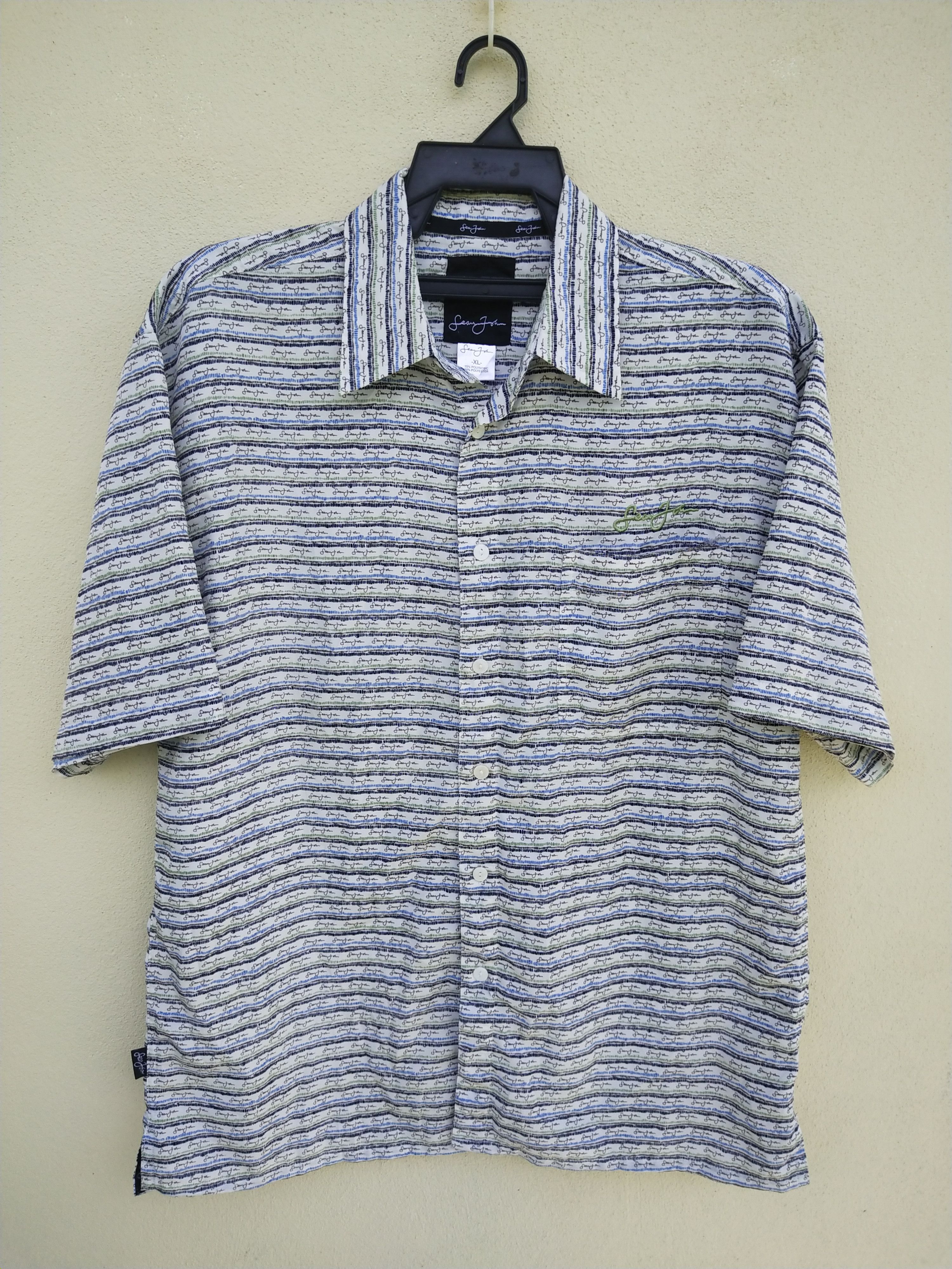 Sean John × Vintage Sean John Full Print Button Up Shirt Size US XL / EU 56 / 4 - 1 Thumbnail