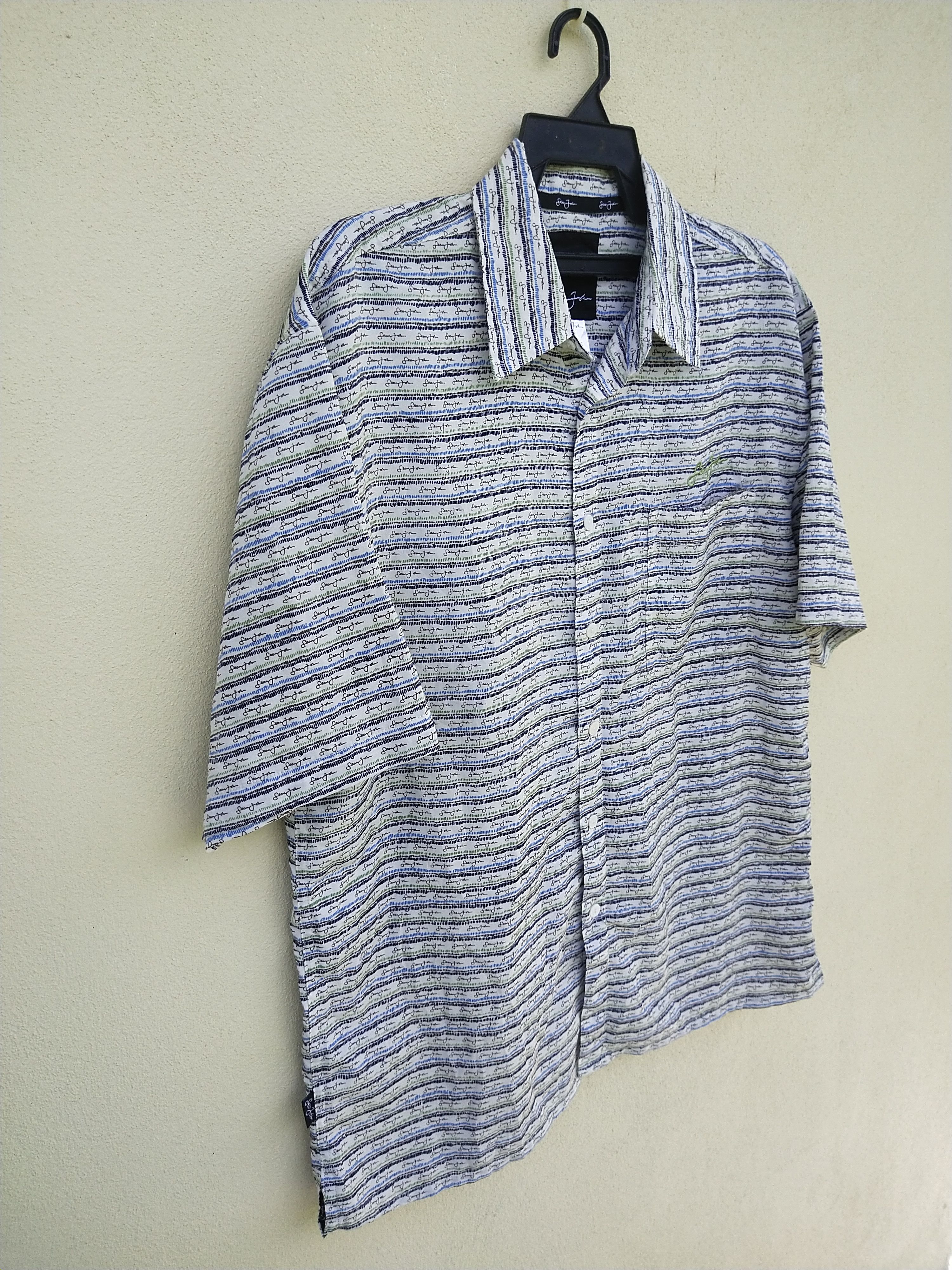 Sean John × Vintage Sean John Full Print Button Up Shirt Size US XL / EU 56 / 4 - 2 Thumbnail