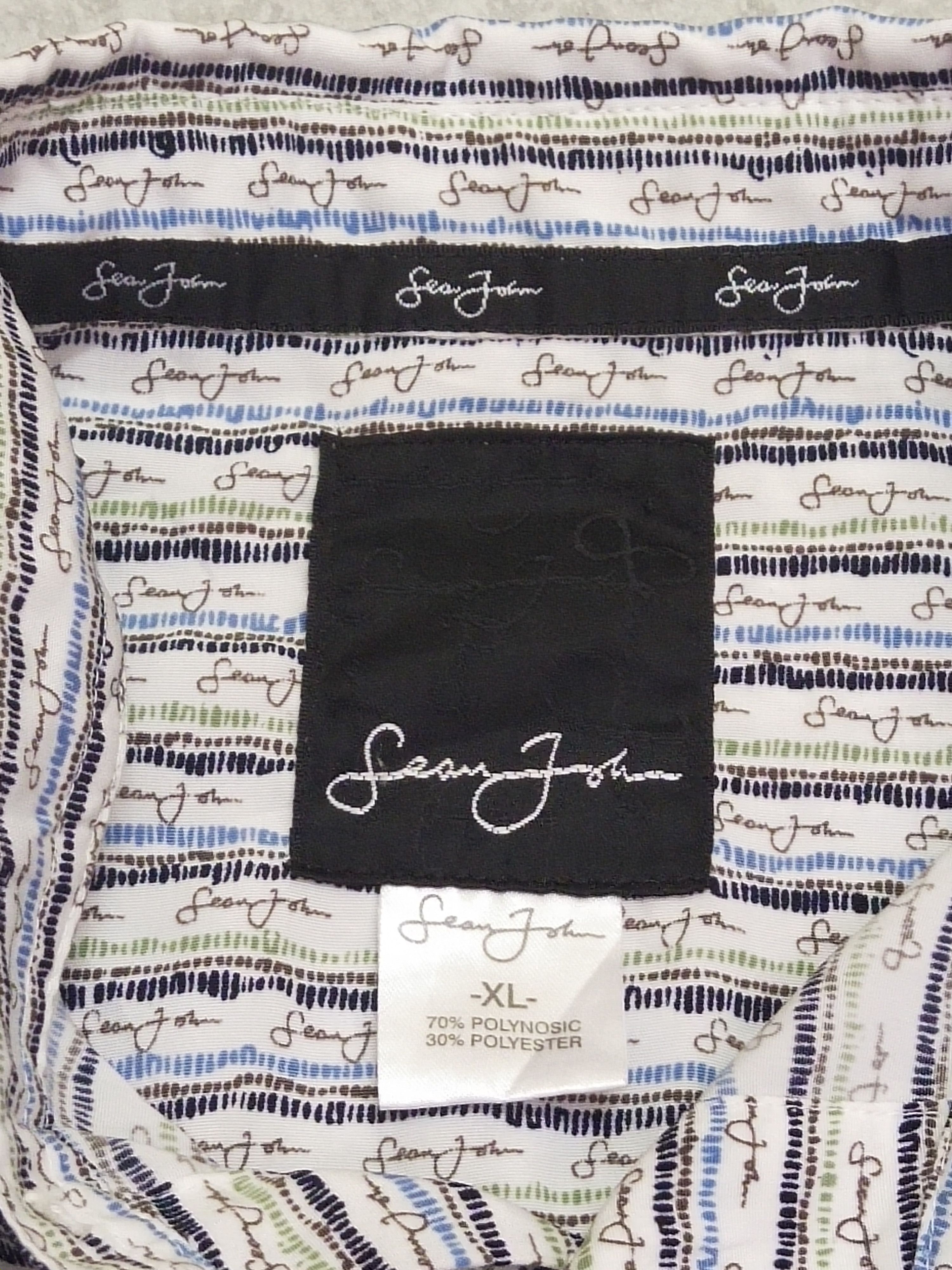 Sean John × Vintage Sean John Full Print Button Up Shirt Size US XL / EU 56 / 4 - 8 Thumbnail