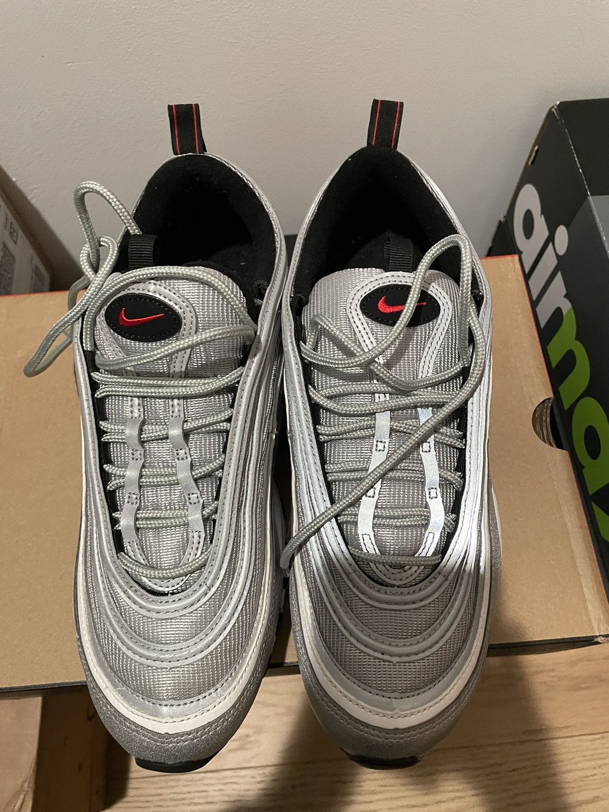 Nike Air Max 97 Og Silver Bullet Size US 9 / EU 42 - 4 Thumbnail