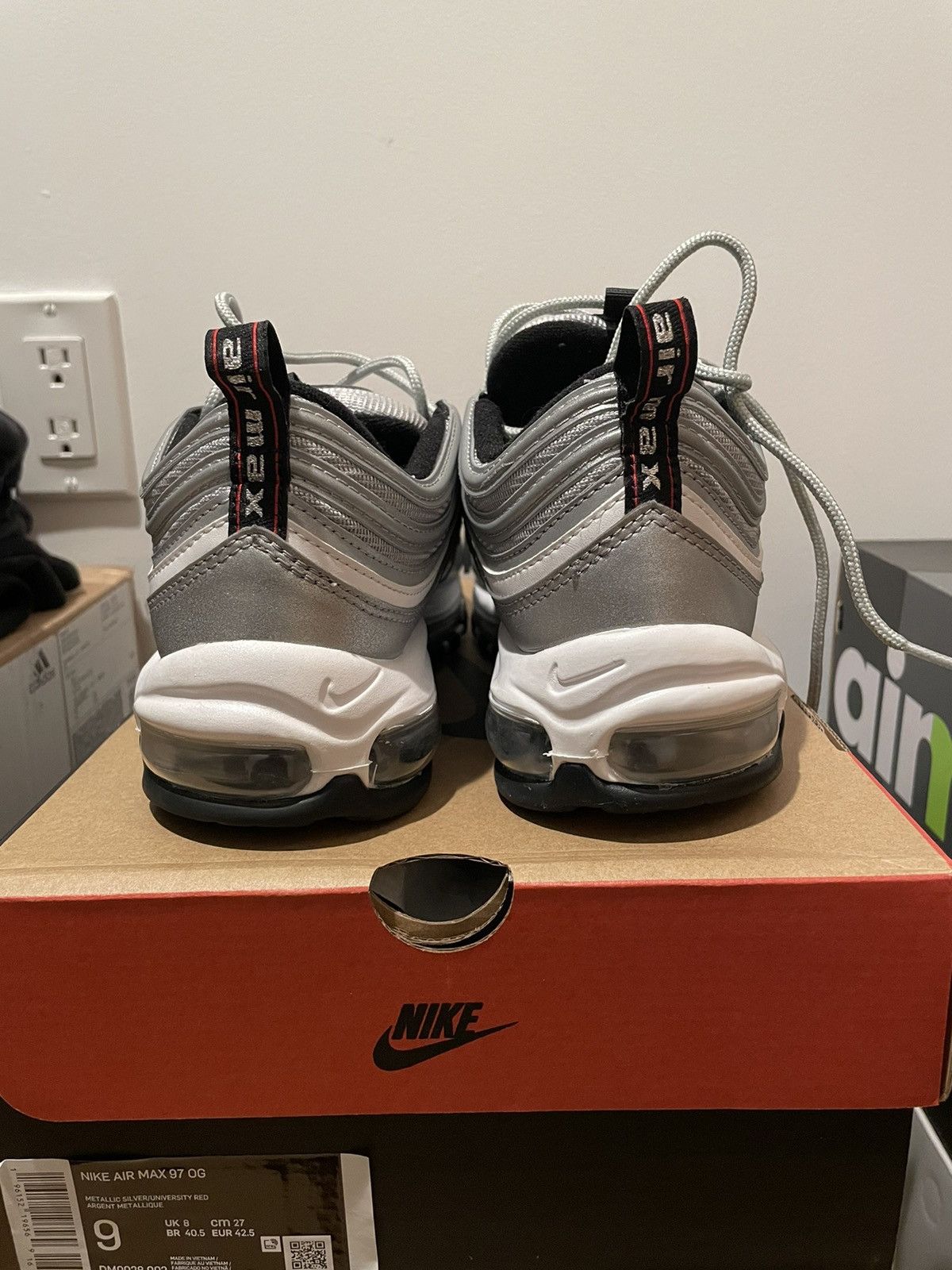 Nike Air Max 97 Og Silver Bullet Size US 9 / EU 42 - 5 Thumbnail