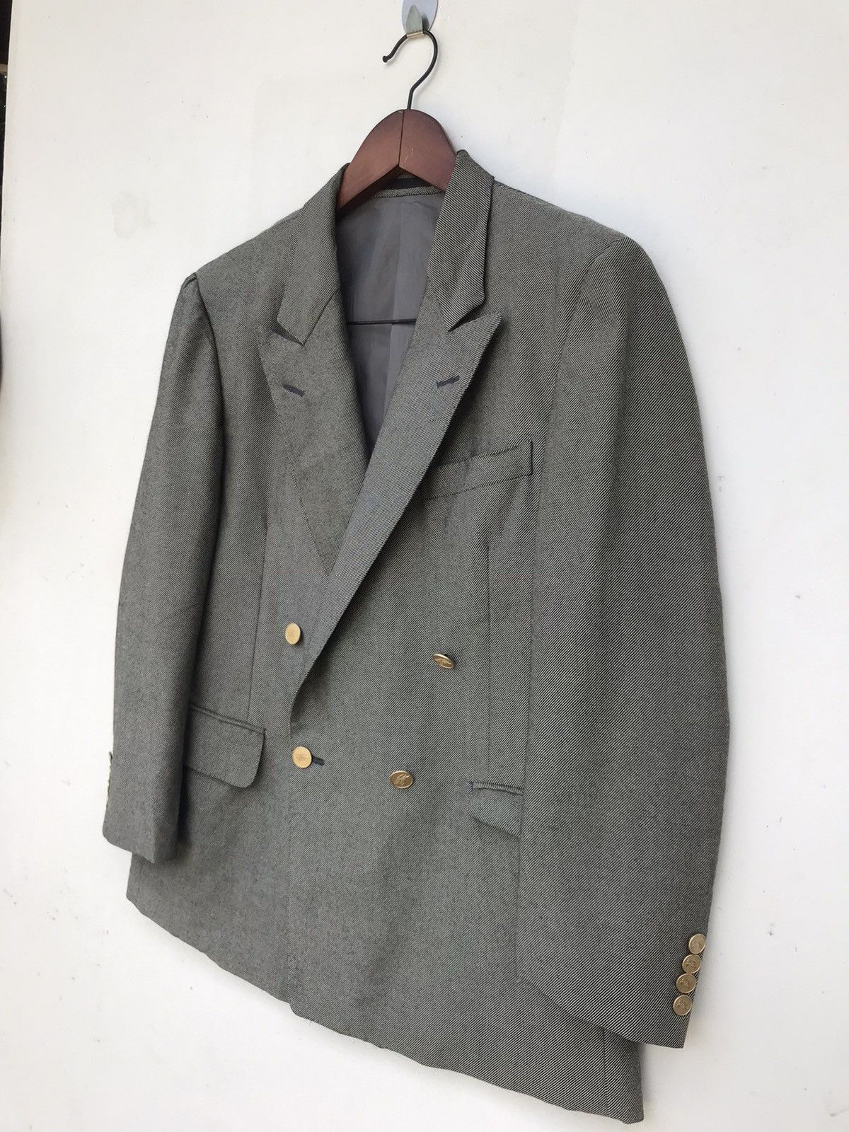 Burberry Vintage Burberry Double-Breasted Suit Jacket Size US S / EU 44-46 / 1 - 7 Thumbnail