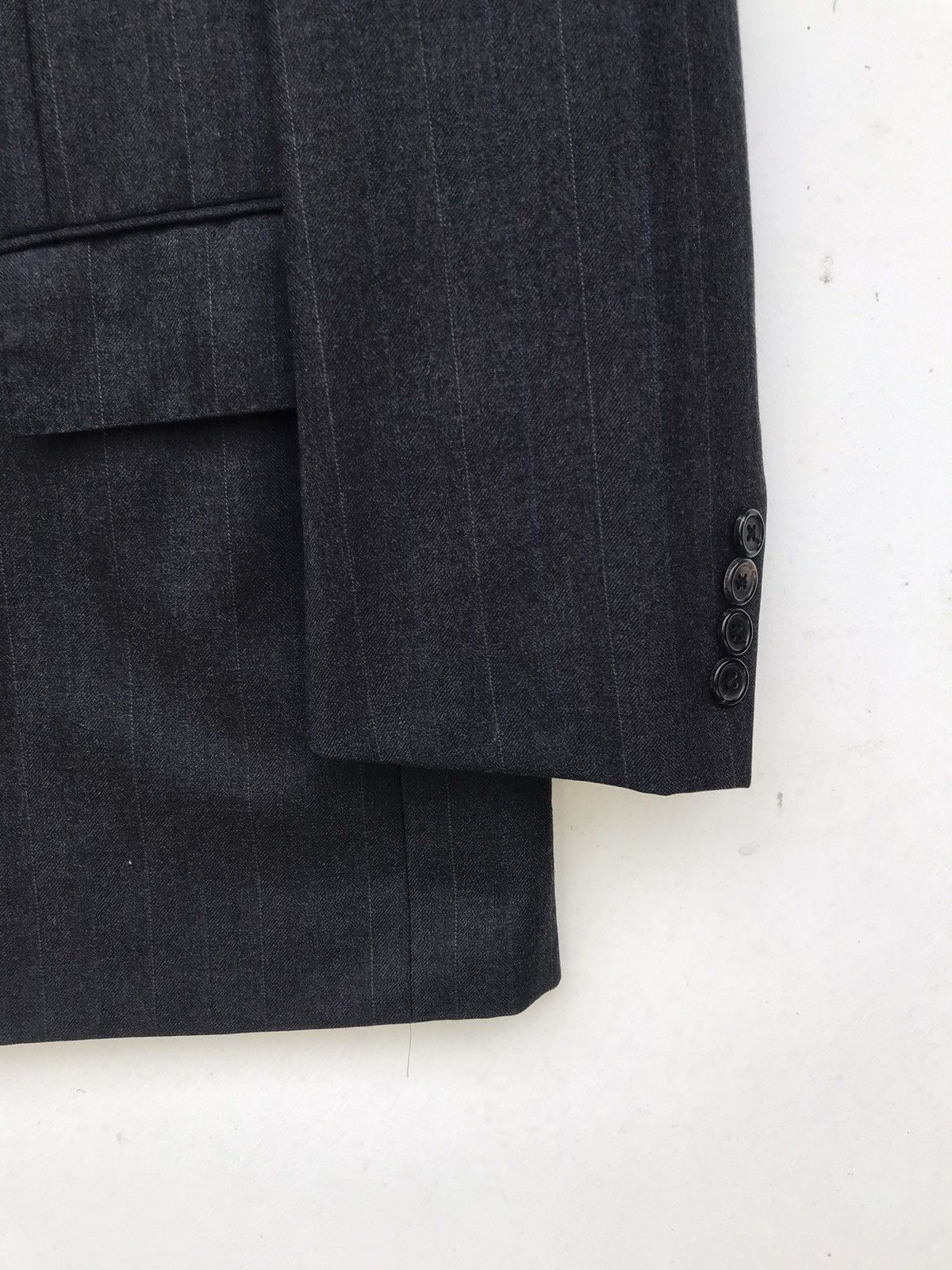 Polo Ralph Lauren VTG Polo Ralph Lauren Dark Gray Pinstripe Wool Suit Jacket Size US M / EU 48-50 / 2 - 11 Thumbnail