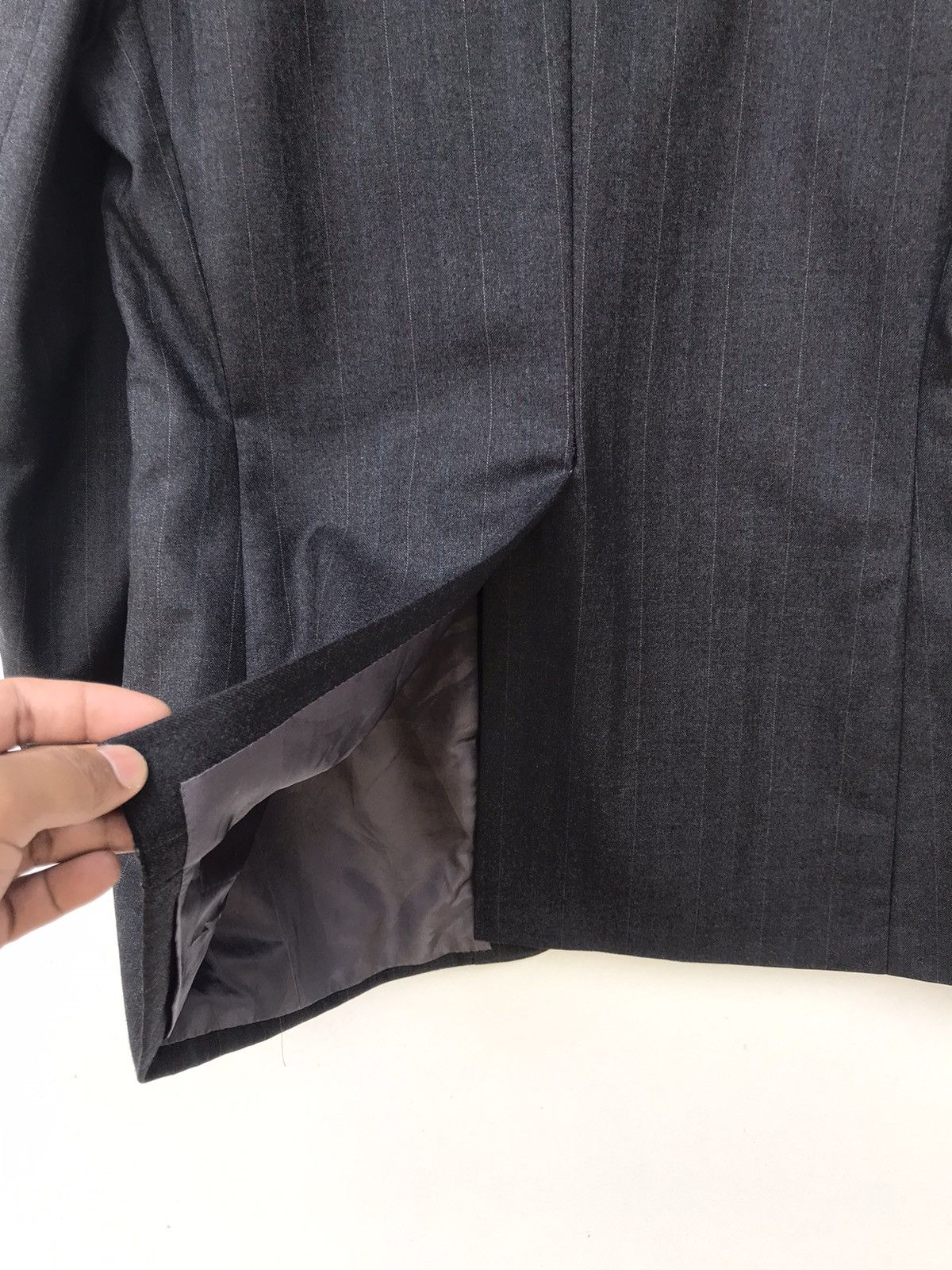 Polo Ralph Lauren VTG Polo Ralph Lauren Dark Gray Pinstripe Wool Suit Jacket Size US M / EU 48-50 / 2 - 12 Thumbnail