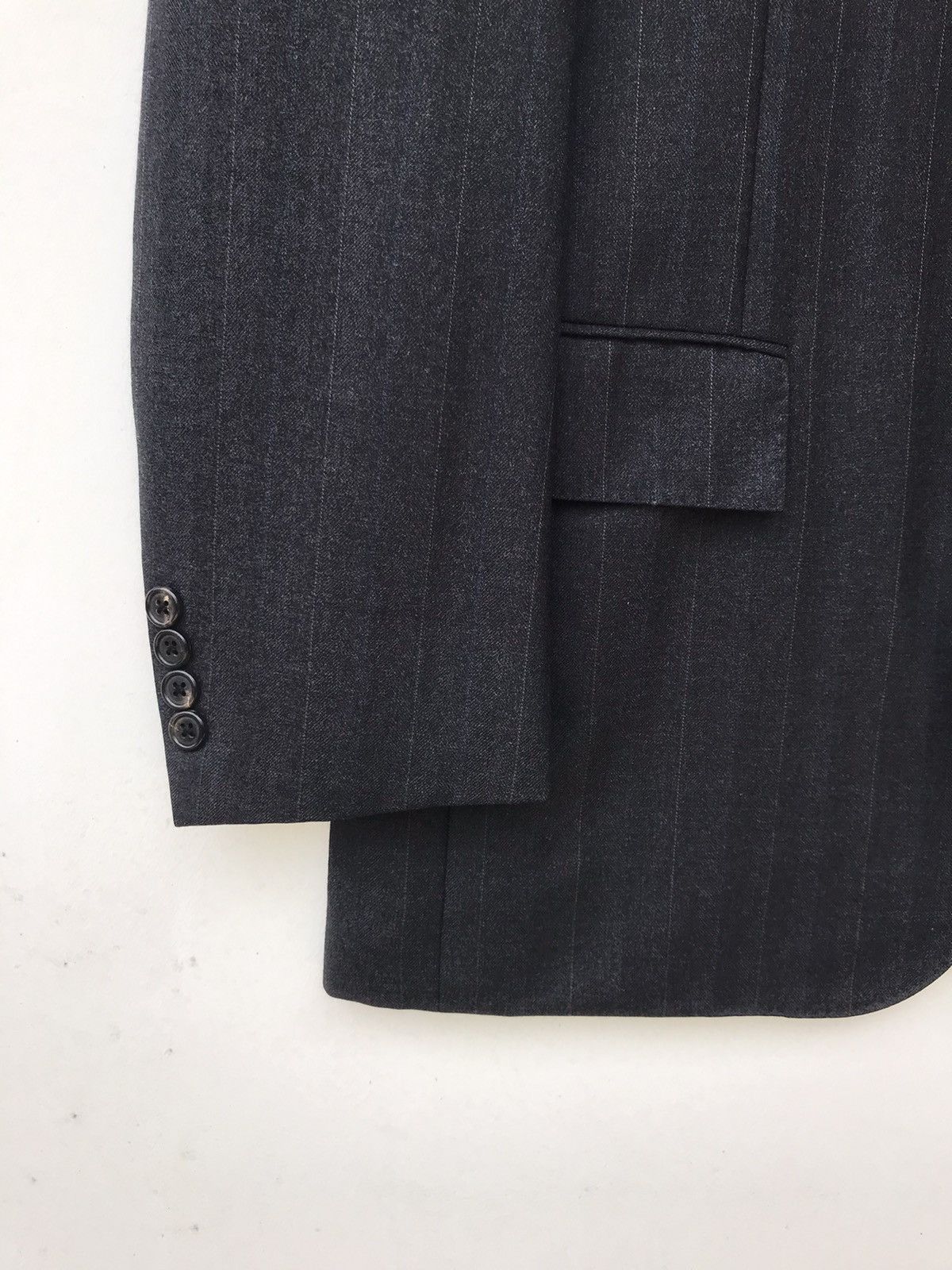 Polo Ralph Lauren VTG Polo Ralph Lauren Dark Gray Pinstripe Wool Suit Jacket Size US M / EU 48-50 / 2 - 10 Thumbnail