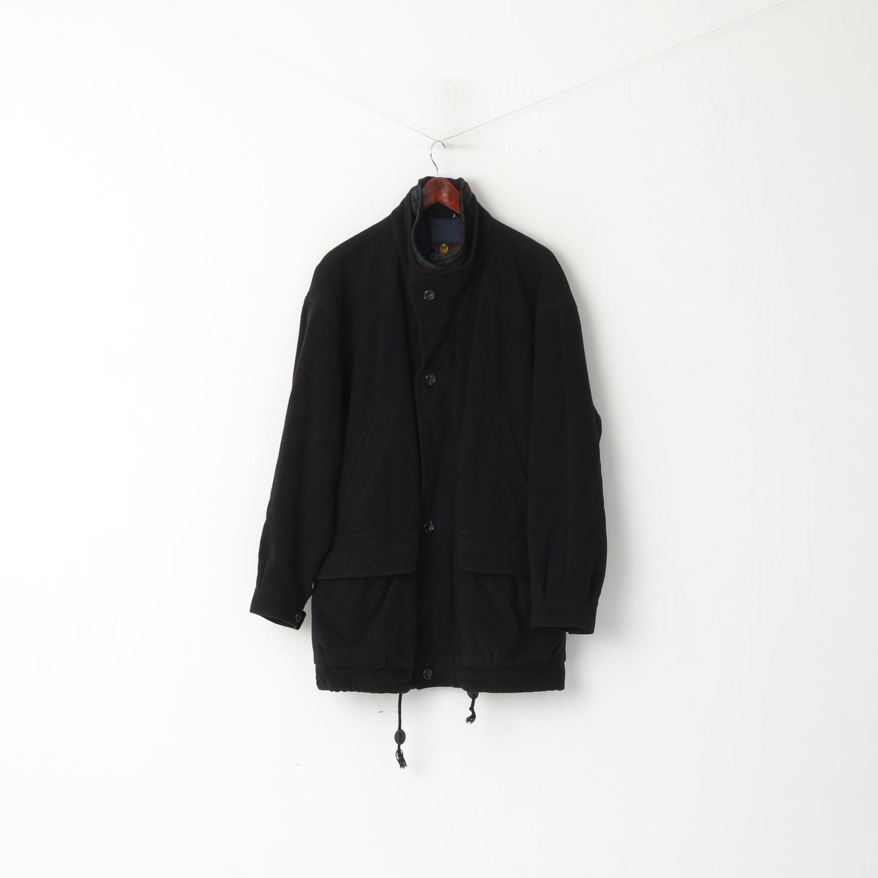 Bugatti Bugatti Men 50 XXL Jacket Black Wool Vintage Classic 6758 Size US XXL / EU 58 / 5 - 2 Thumbnail
