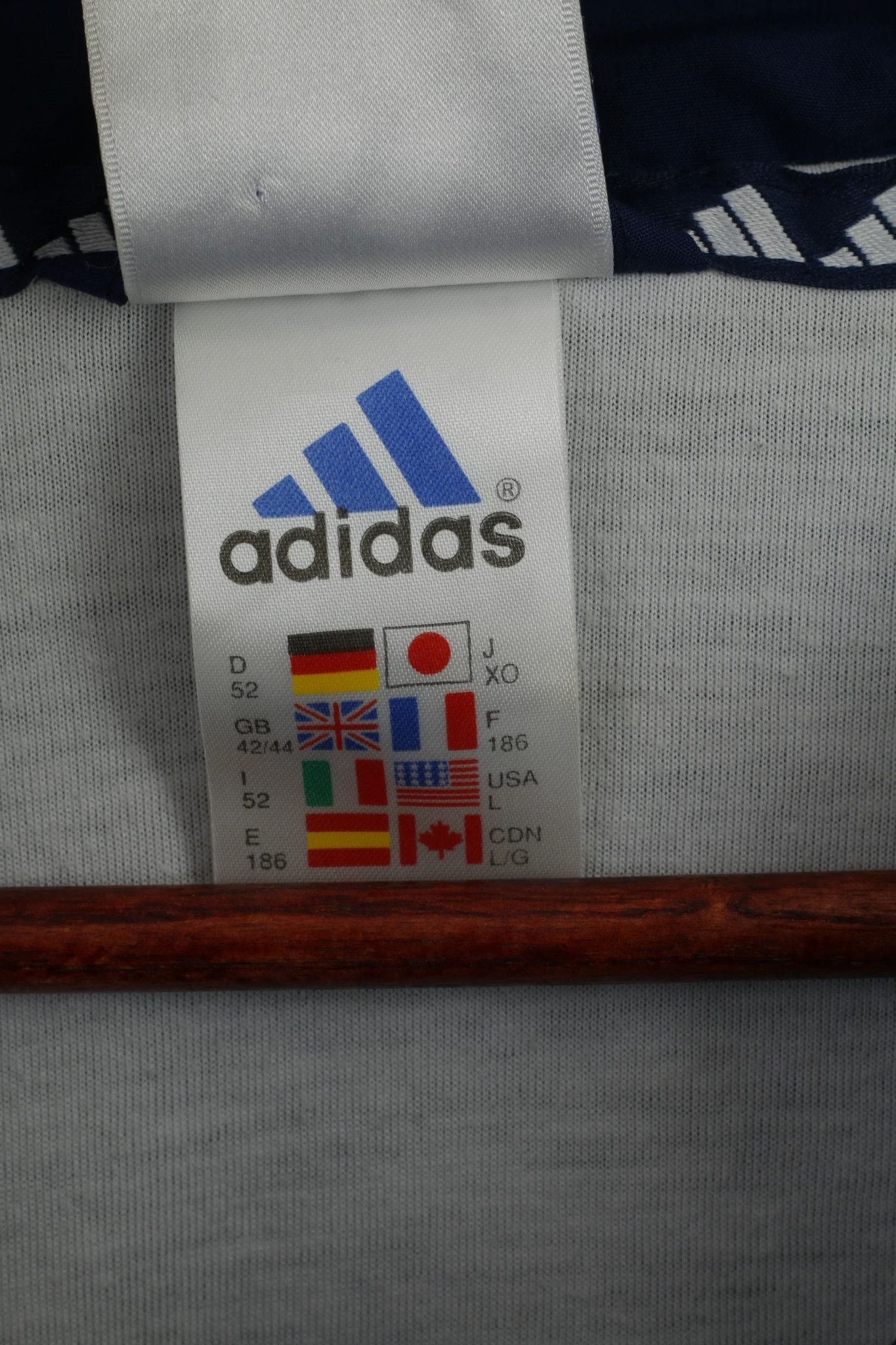 Adidas Adidas Men 52 L Jacket Blue Vintage Bomber Top 1544 Size US L / EU 52-54 / 3 - 6 Thumbnail