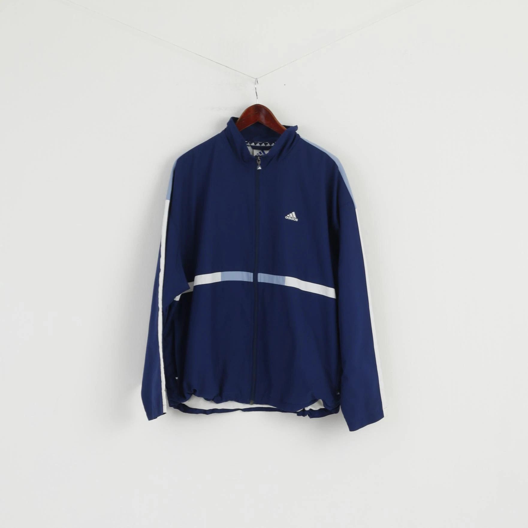 Adidas Adidas Men 52 L Jacket Blue Vintage Bomber Top 1544 Size US L / EU 52-54 / 3 - 2 Thumbnail