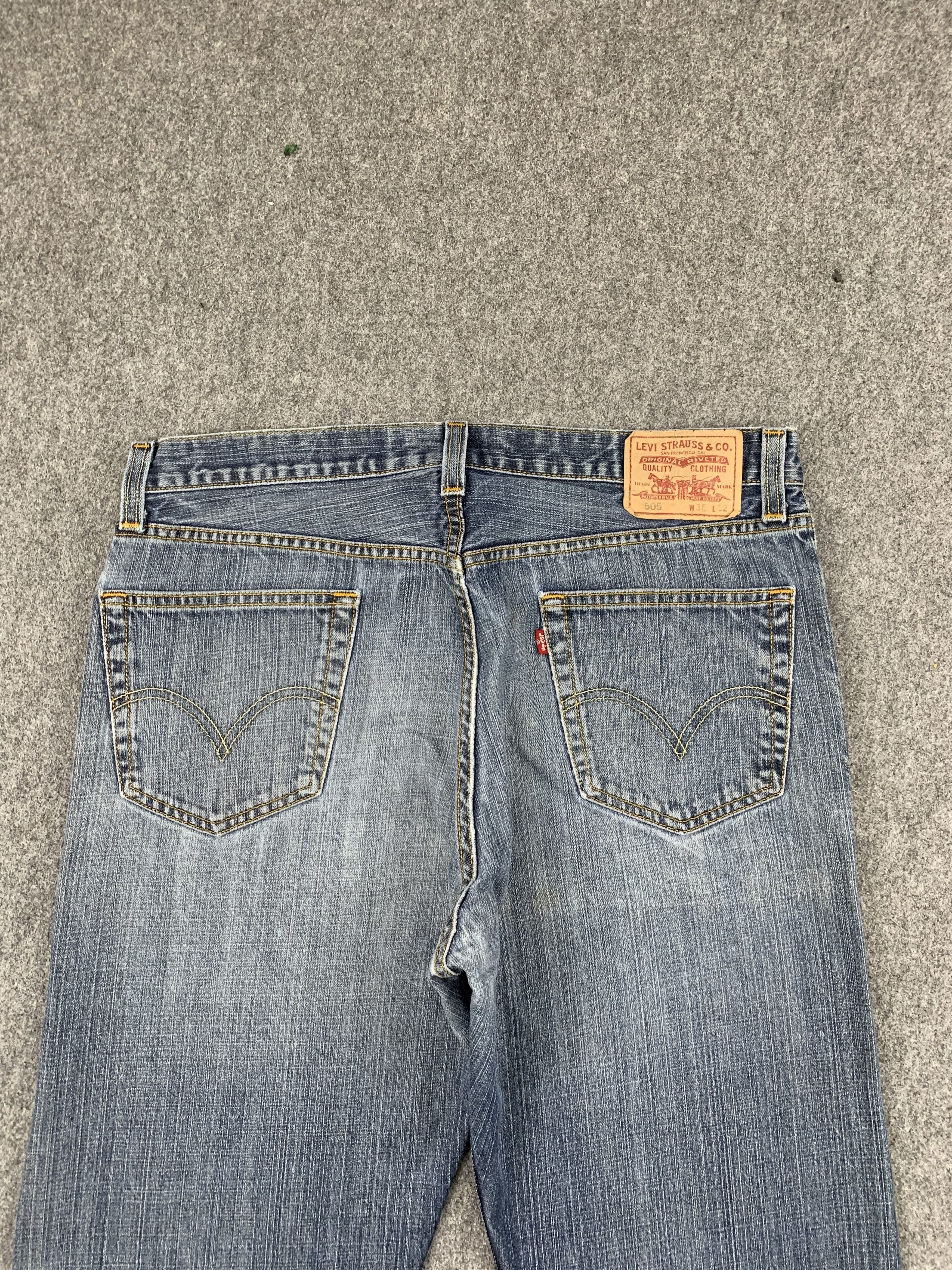 Levi's Vintage Levis 505 Faded Blue Jeans DP1797 Size US 36 / EU 52 - 4 Thumbnail