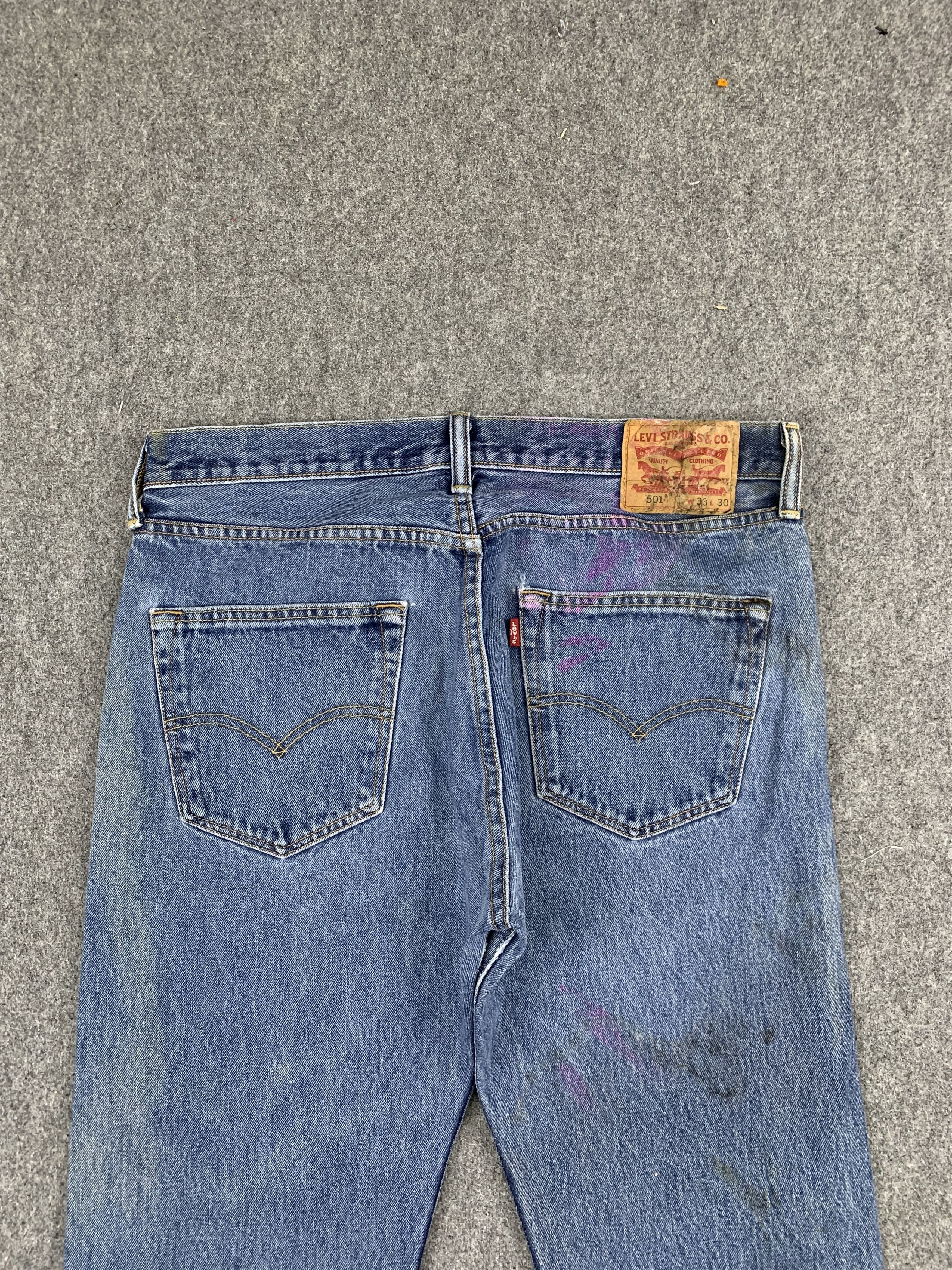 Levi's Vintage Levis 501 Faded Blue Jeans DP1802 Size US 35 - 4 Thumbnail