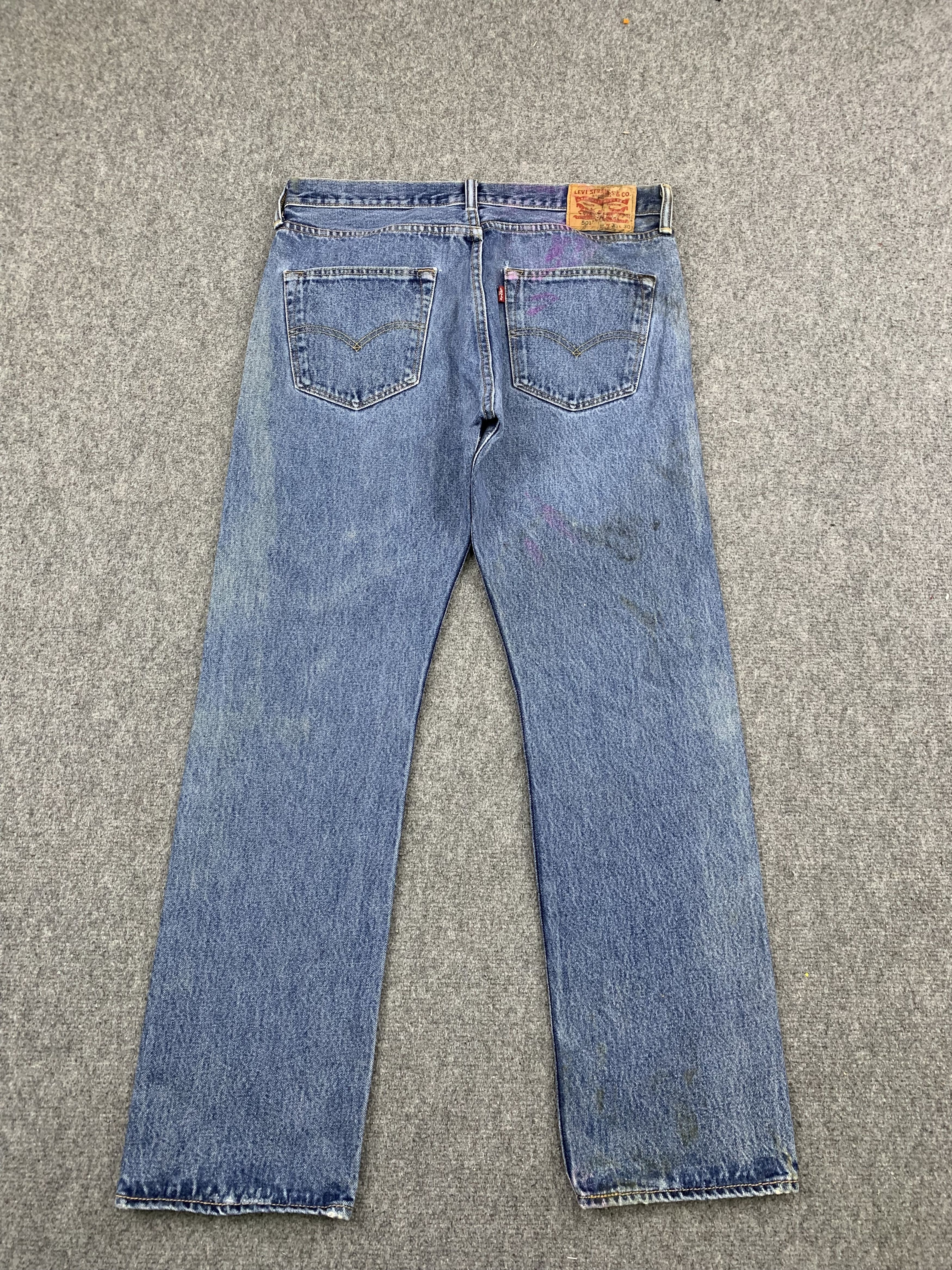 Levi's Vintage Levis 501 Faded Blue Jeans DP1802 Size US 35 - 3 Thumbnail