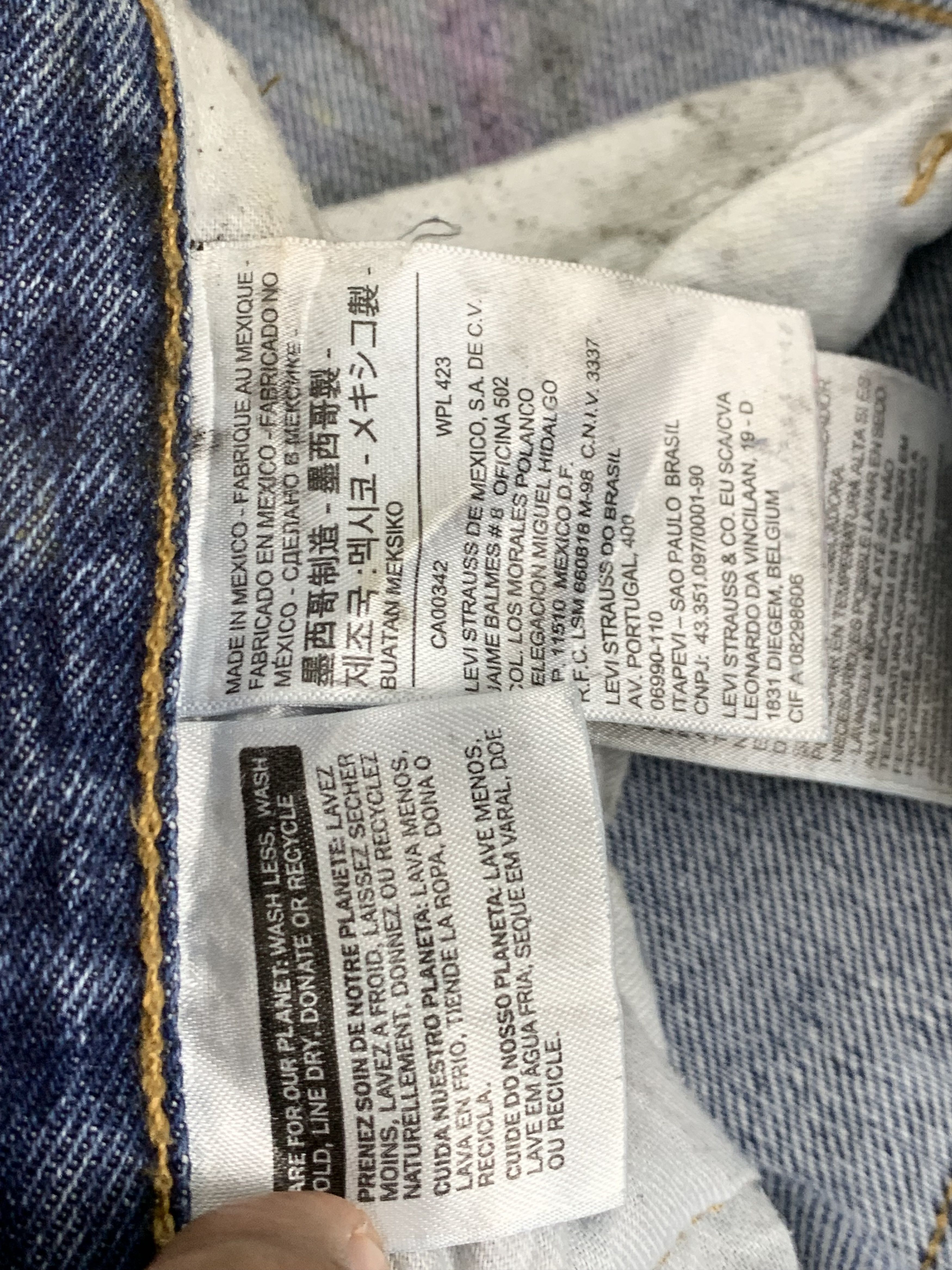 Levi's Vintage Levis 501 Faded Blue Jeans DP1802 Size US 35 - 10 Thumbnail