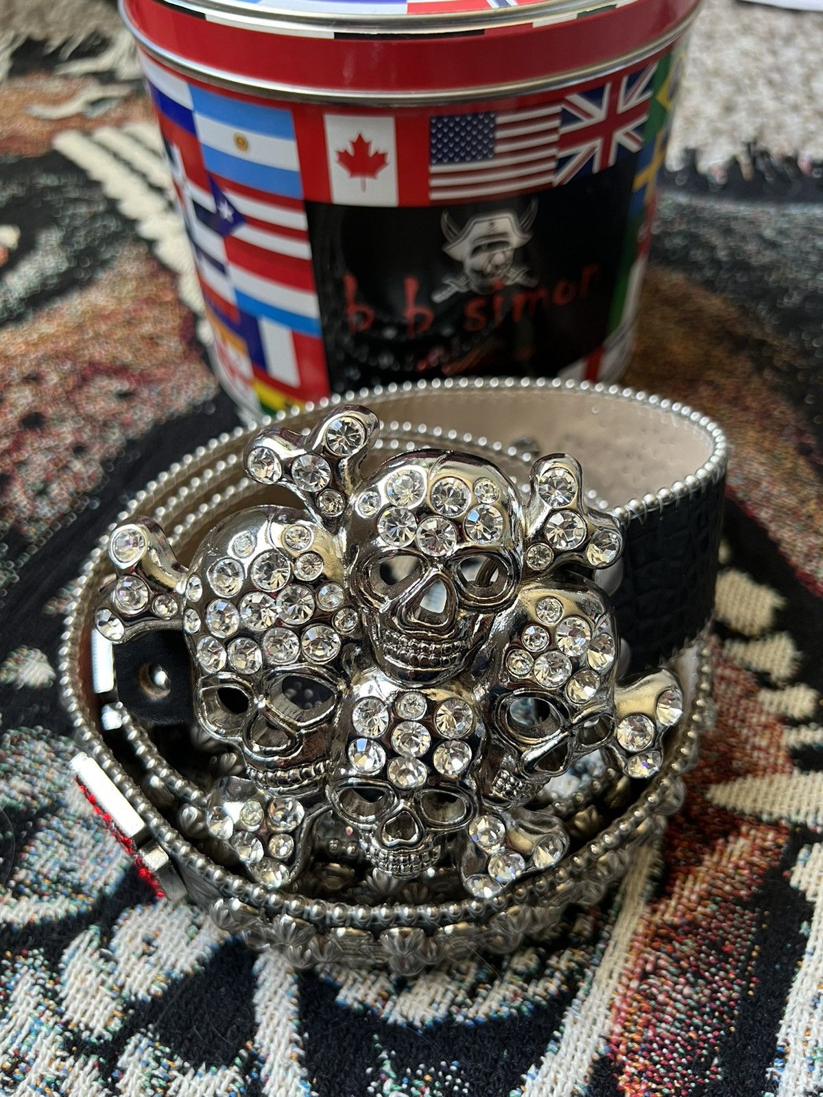 The $37 'BB Simon' Belt 👹  b.b. simon Skull Replica