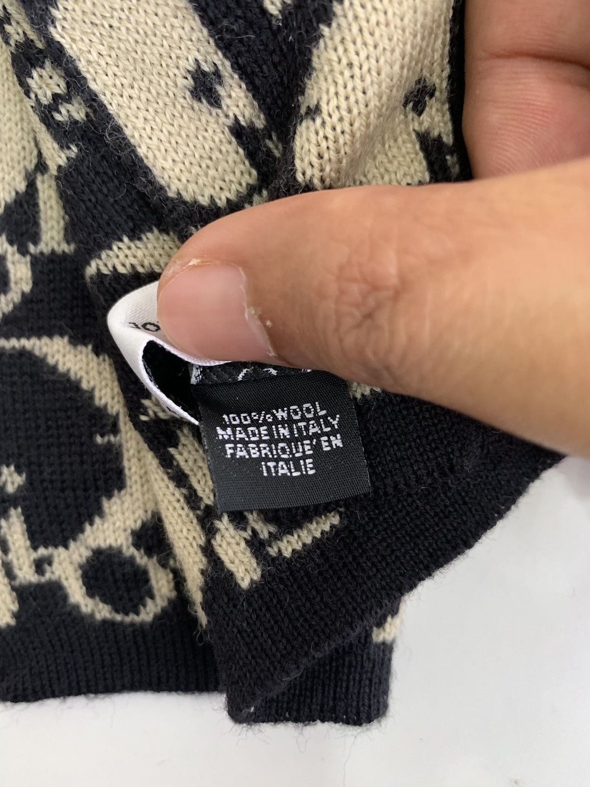 Christian Dior Monsieur Authentic Christian Dior Wool Monogram Scarf Size ONE SIZE - 5 Thumbnail