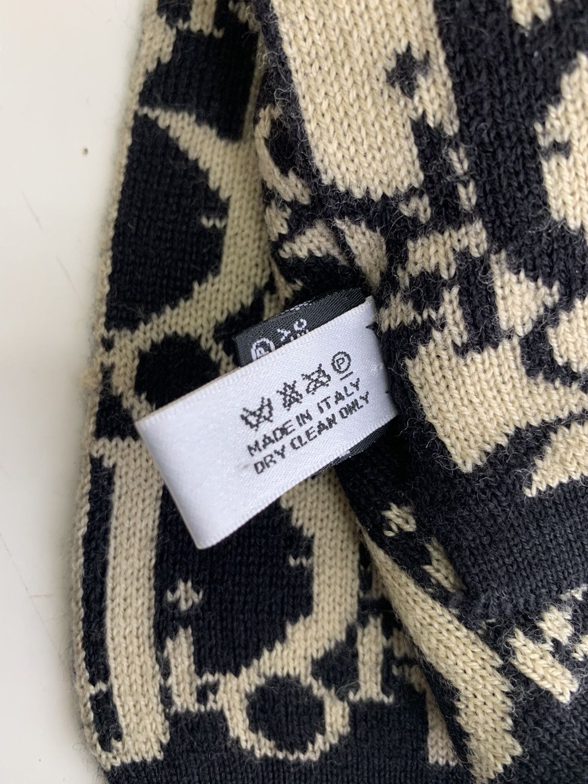 Christian Dior Monsieur Authentic Christian Dior Wool Monogram Scarf Size ONE SIZE - 4 Thumbnail