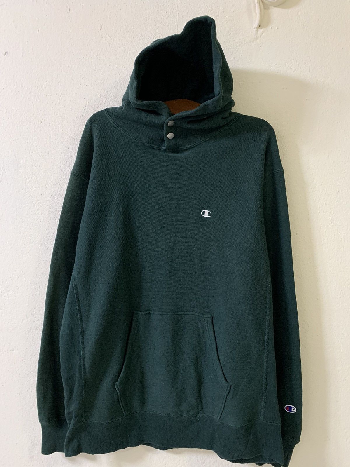 Champion Vintage Champion Reverse Weave Spellout Big Logo Hoodie Size US XL / EU 56 / 4 - 8 Thumbnail