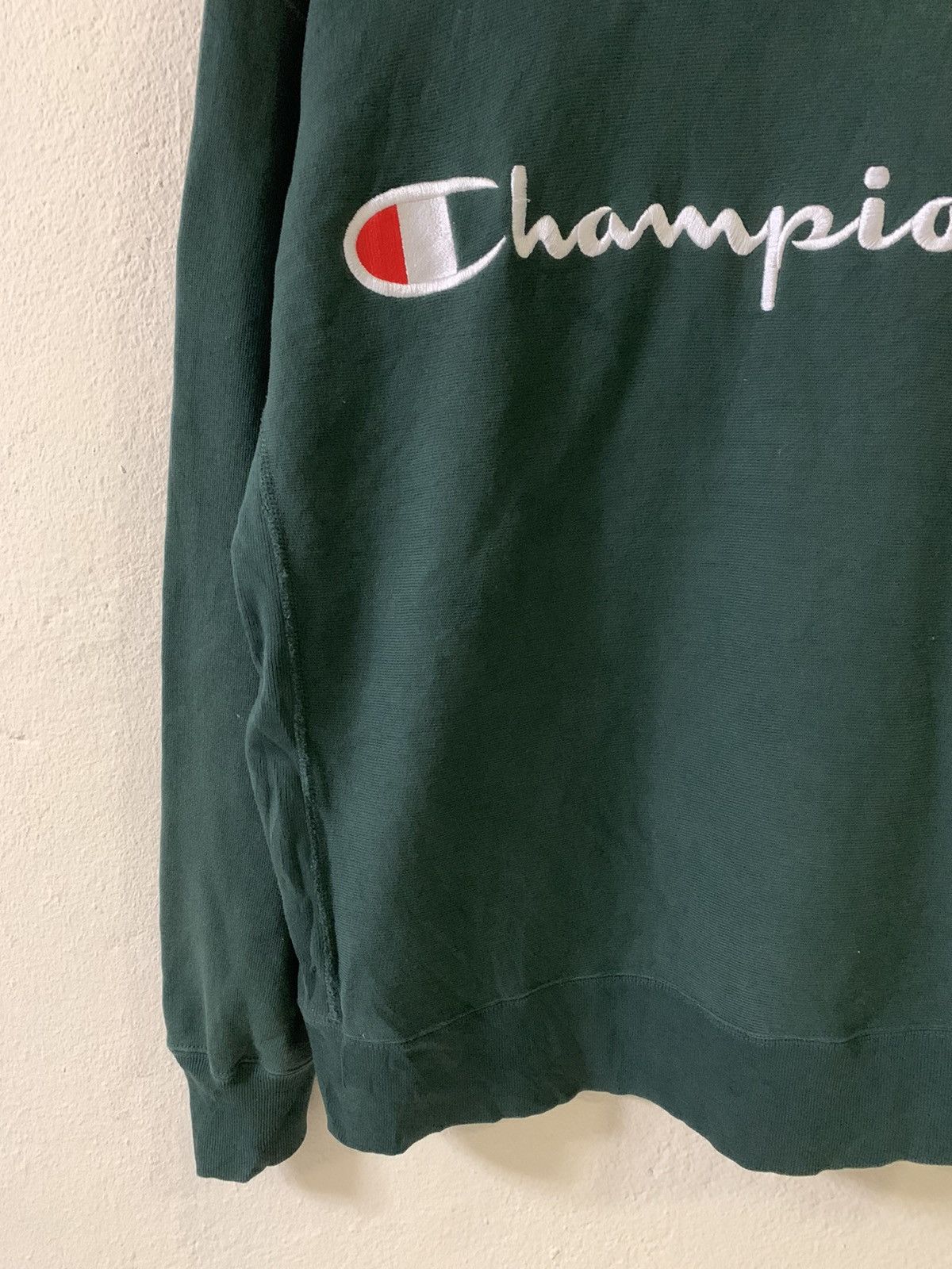Champion Vintage Champion Reverse Weave Spellout Big Logo Hoodie Size US XL / EU 56 / 4 - 3 Thumbnail