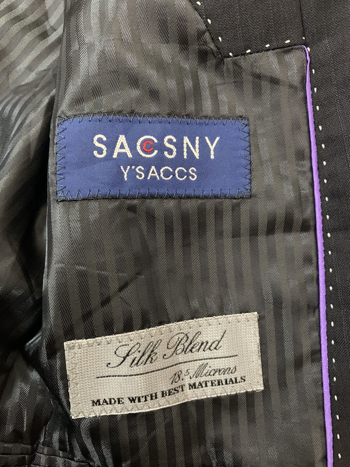 Yohji Yamamoto Yohji Yamamoto Sacsny Y’Saccs Stripe Blazer Size US S / EU 44-46 / 1 - 5 Thumbnail