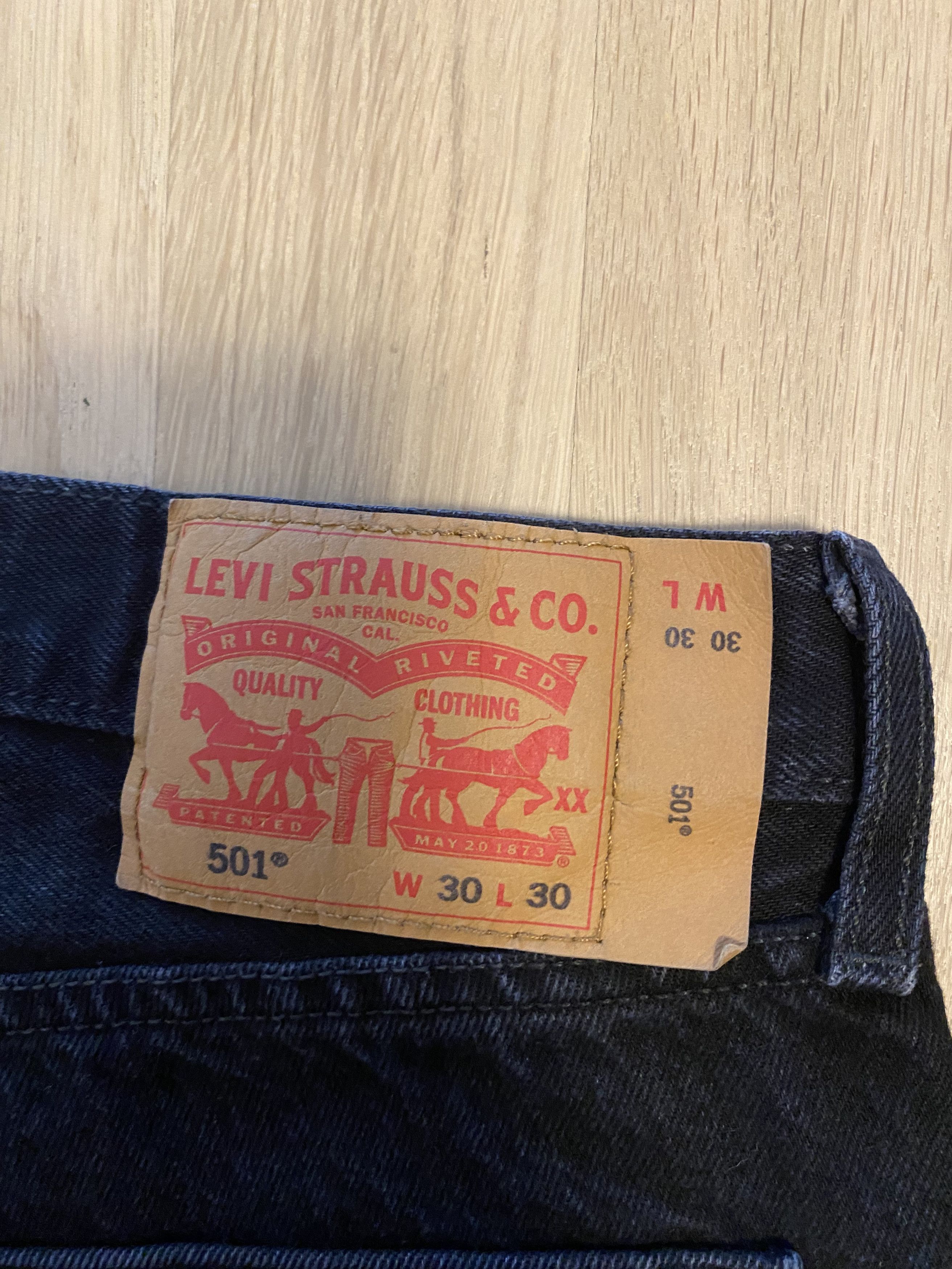Levi's Levi's 501 Jeans Denim Black 30x30 Size US 30 / EU 46 - 3 Thumbnail