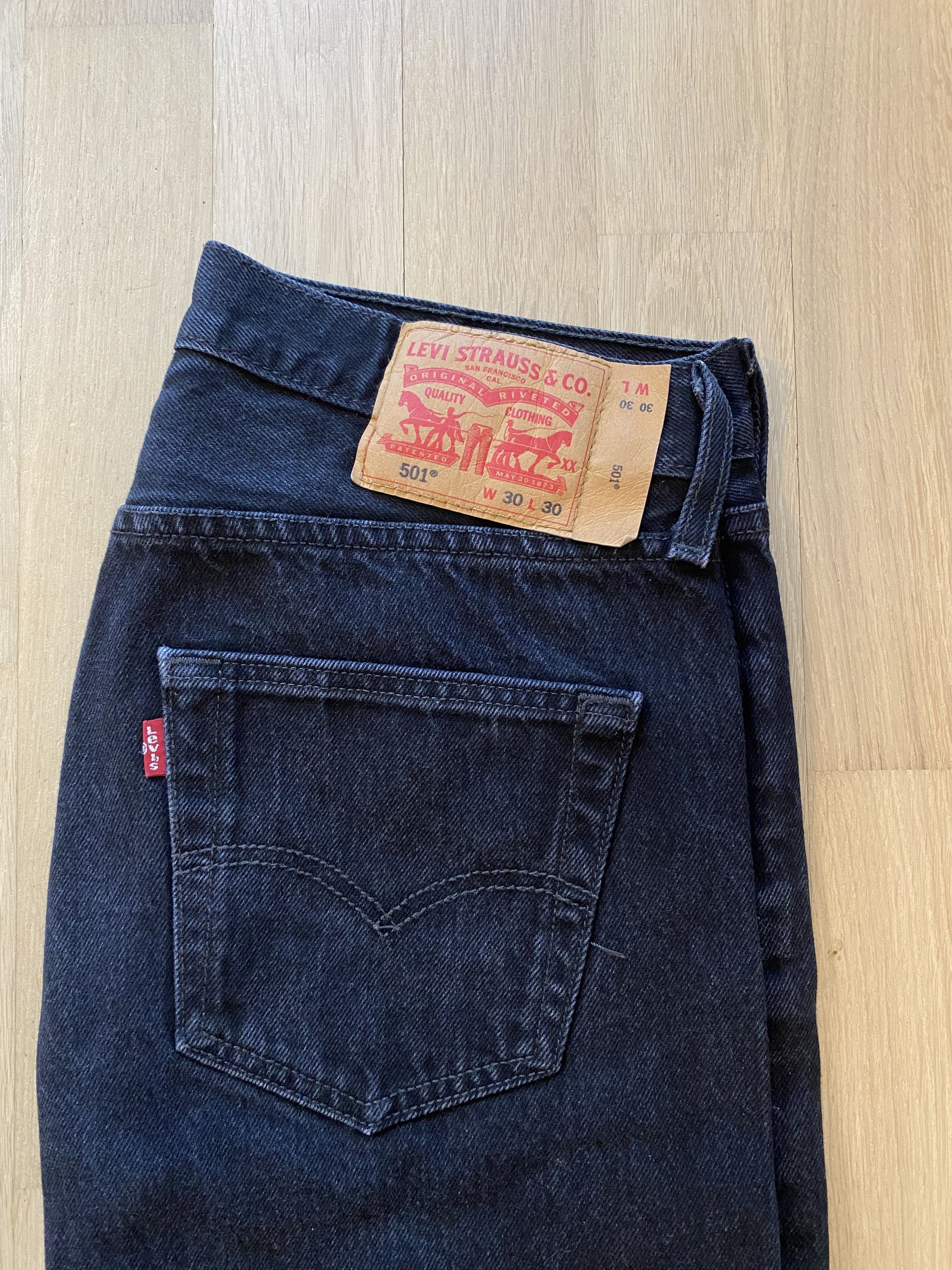 Levi's Levi's 501 Jeans Denim Black 30x30 Size US 30 / EU 46 - 4 Thumbnail