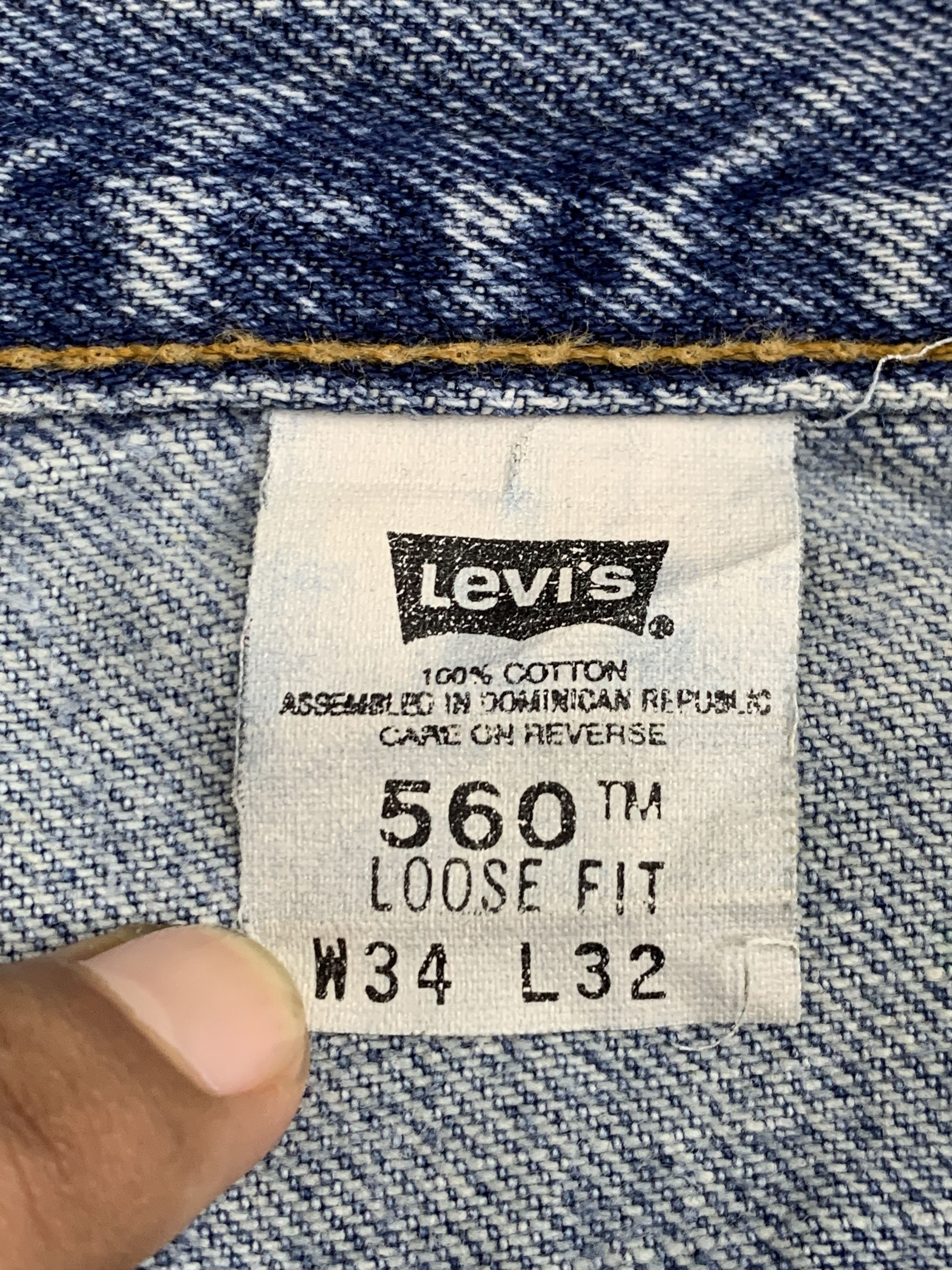 Levi's Vintage 90s Levis 560 Light Wash Jeans DP1868 Size US 34 / EU 50 - 6 Thumbnail